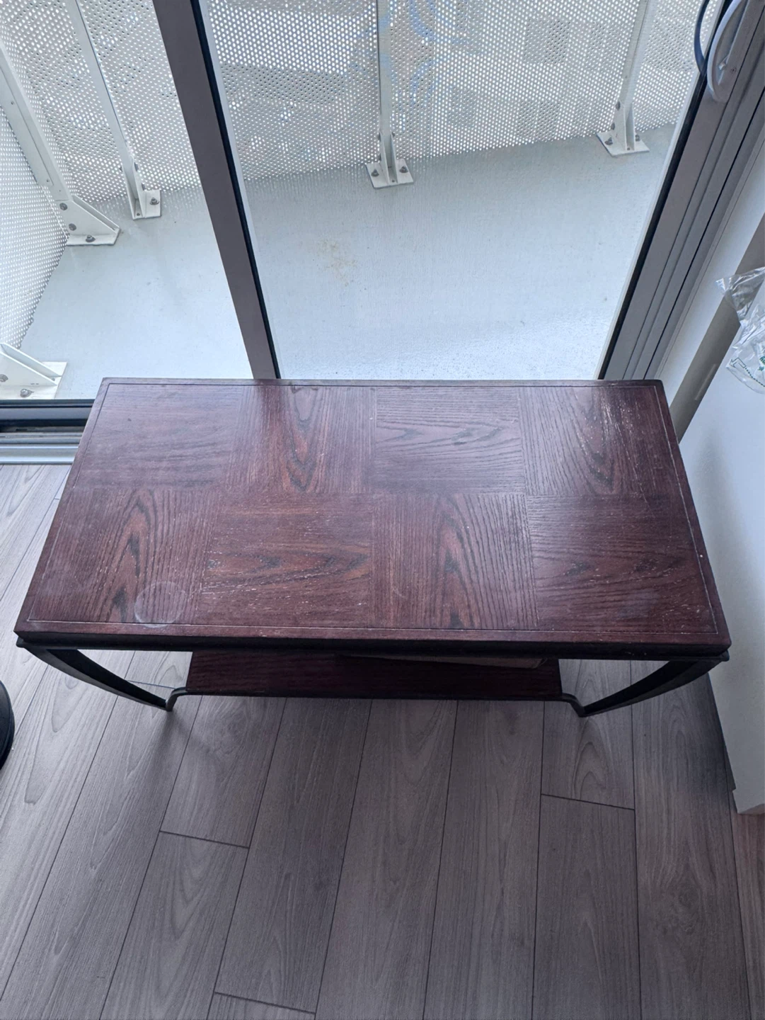 Dark Wood Coffee Table with Lower Shelf - photo 2