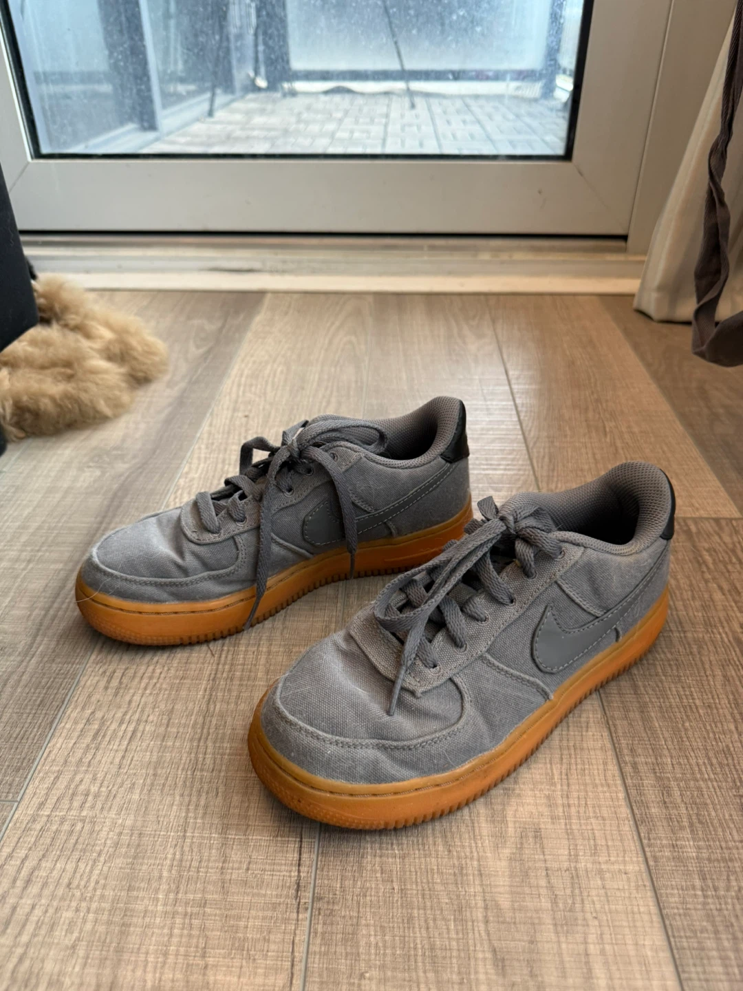 Nike Air Force 1 Grey Gum Sole Sneakers
