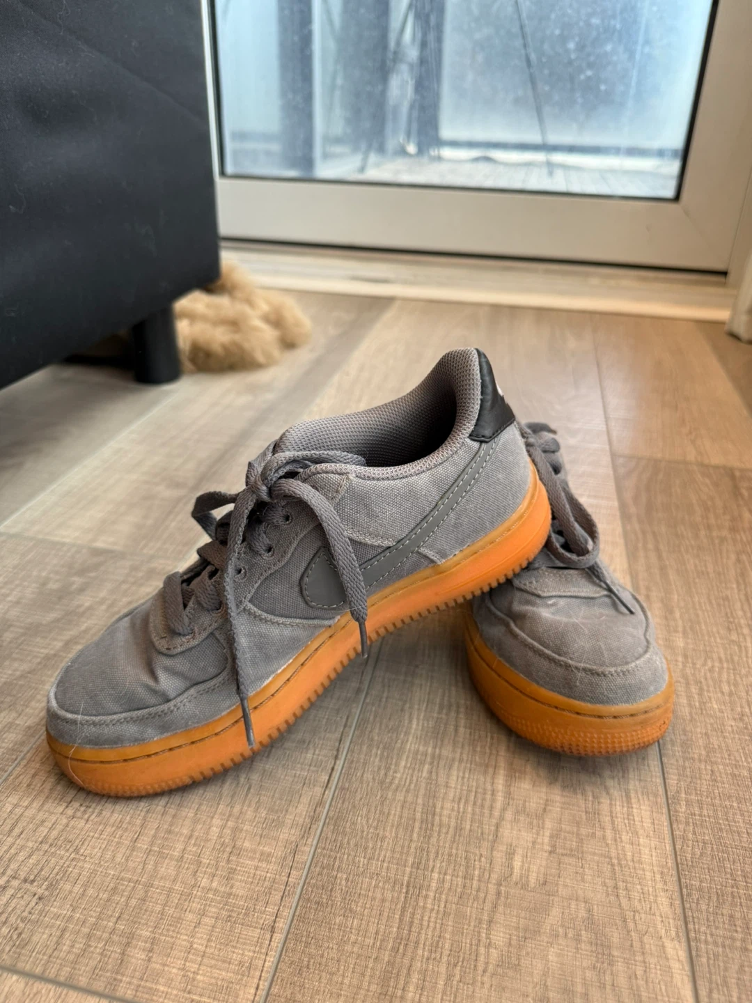 Nike Air Force 1 Grey Gum Sole Sneakers - photo 5