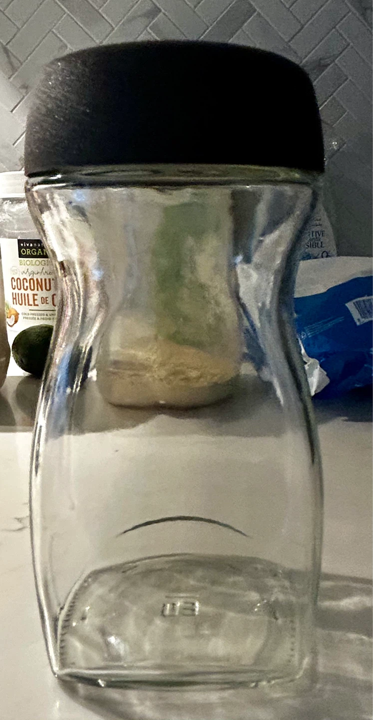 5- Glass Jar with Black Lid