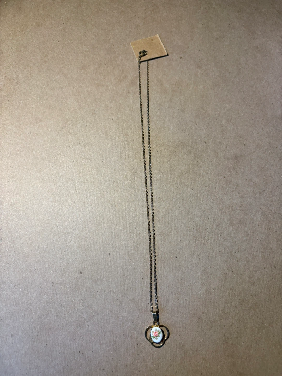 Vintage Floral Pendant Necklace