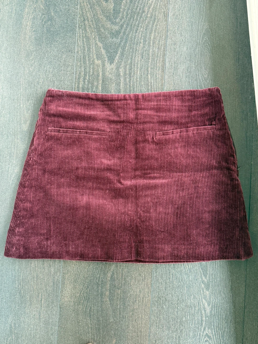 ZARA Corduroy Mini Skirt - Burgundy - Size S - photo 2