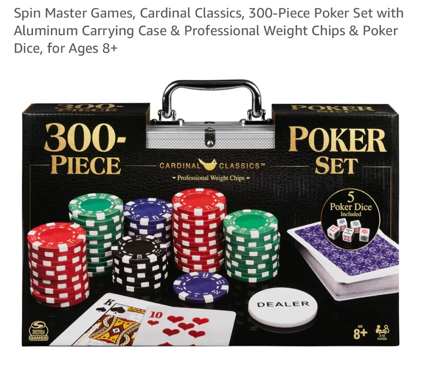 Spin Master Games Cardinal Classics 300-Piece Poker Set