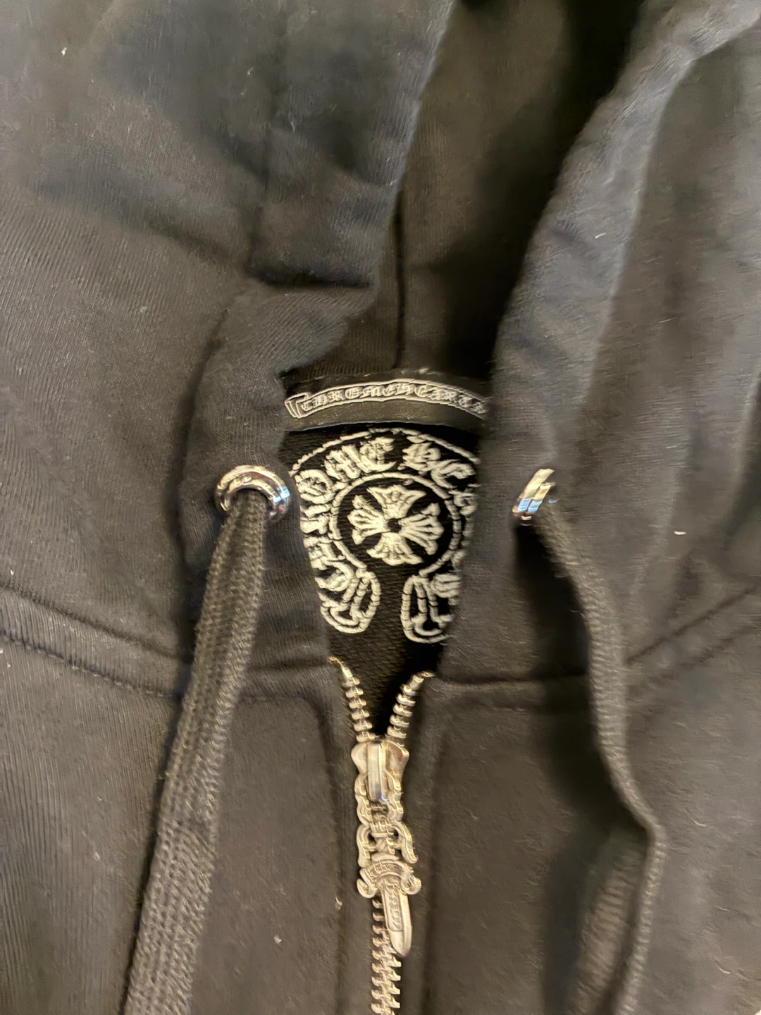 Chrome Hearts Black Zip-Up Hoodie - photo 2