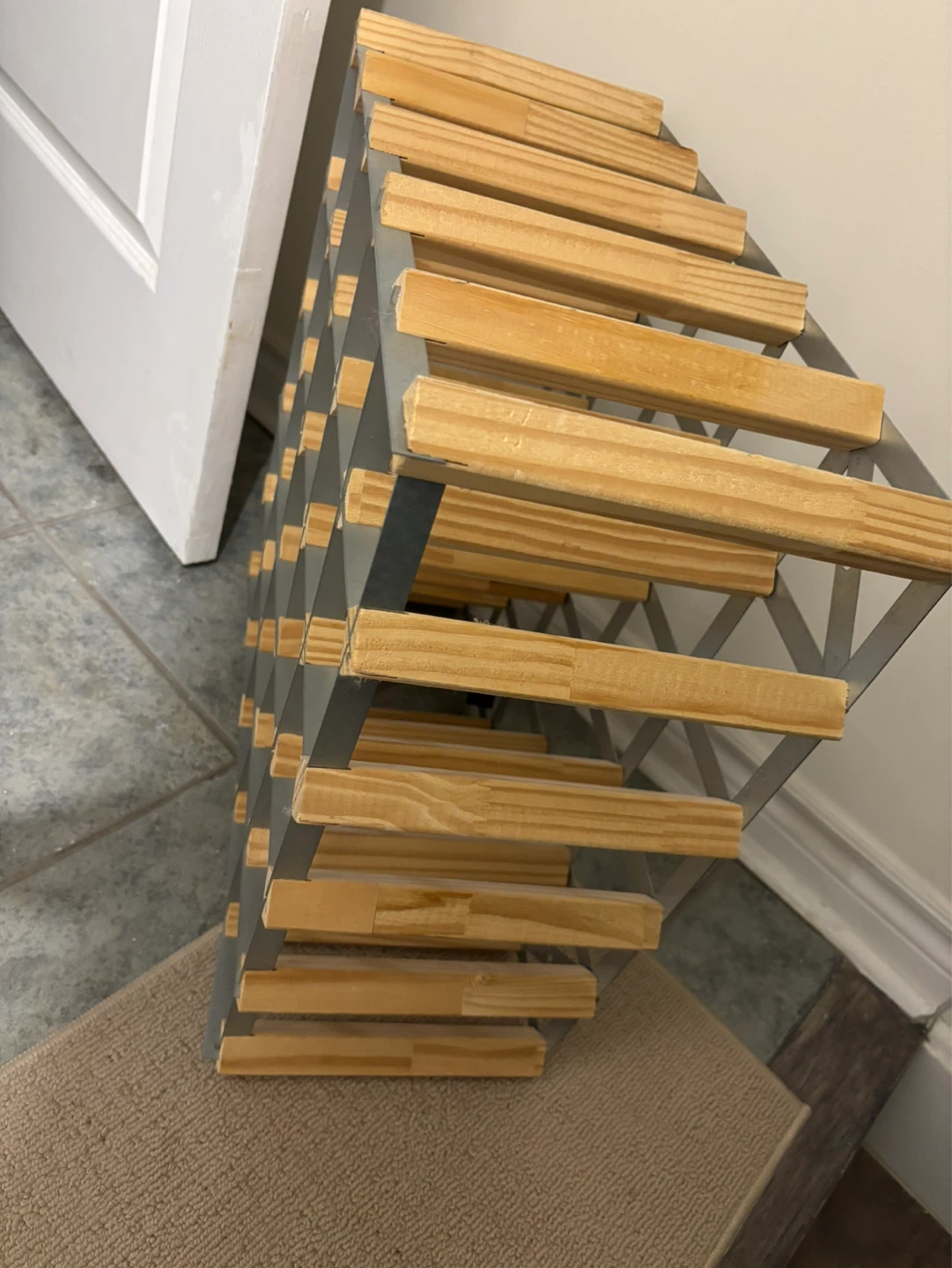 Wooden and Metal Wine Rack - photo 2