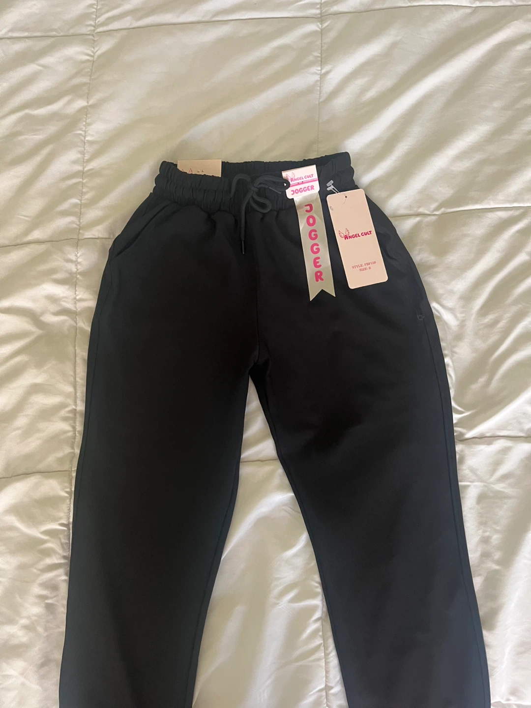 Angel Cult Jogger Pants - Black, Size 8