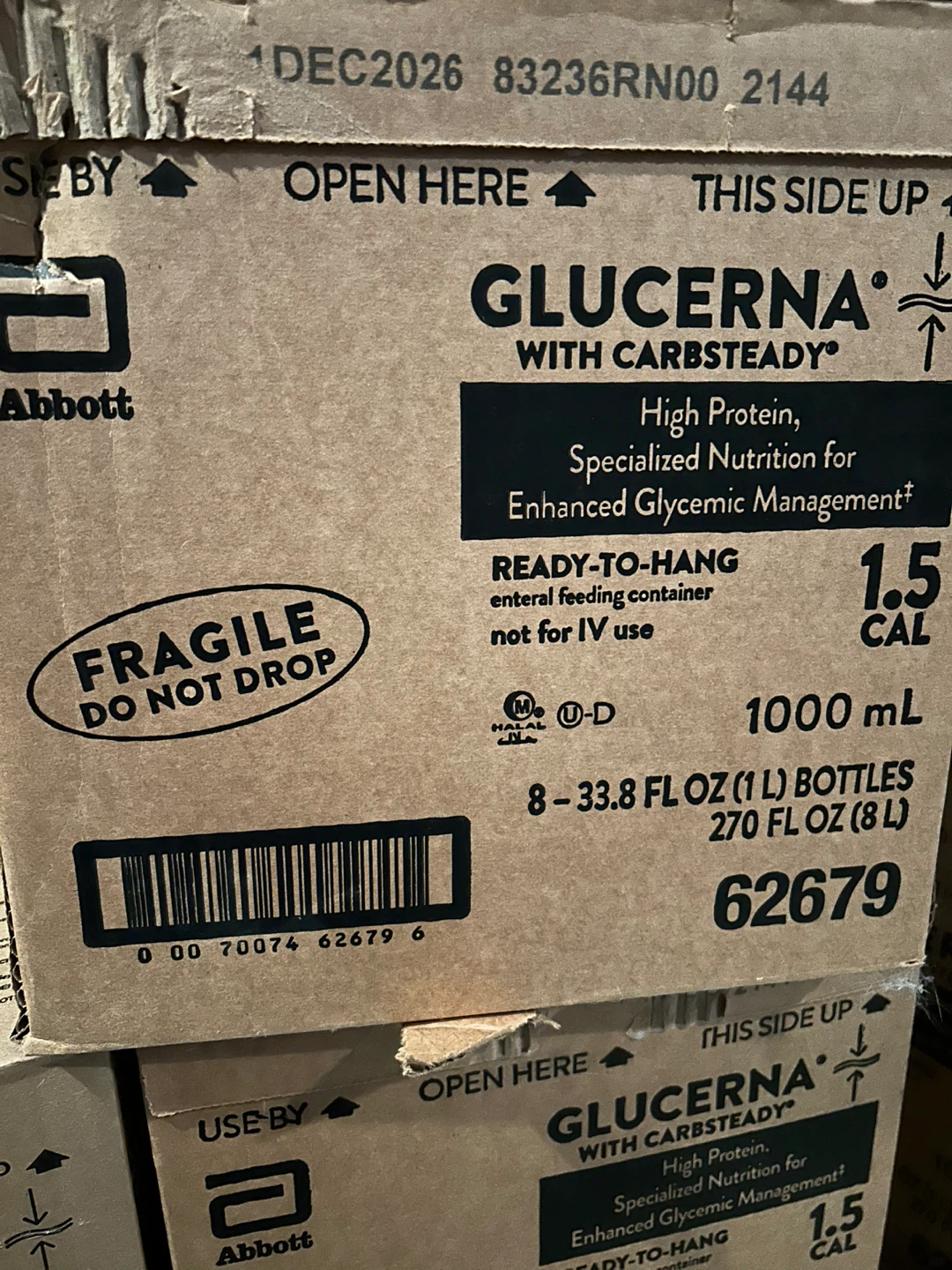 Glucerna Ready-to-Hang  bottles