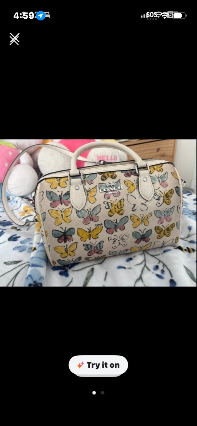 Coach Butterfly Print Satchel Bag
