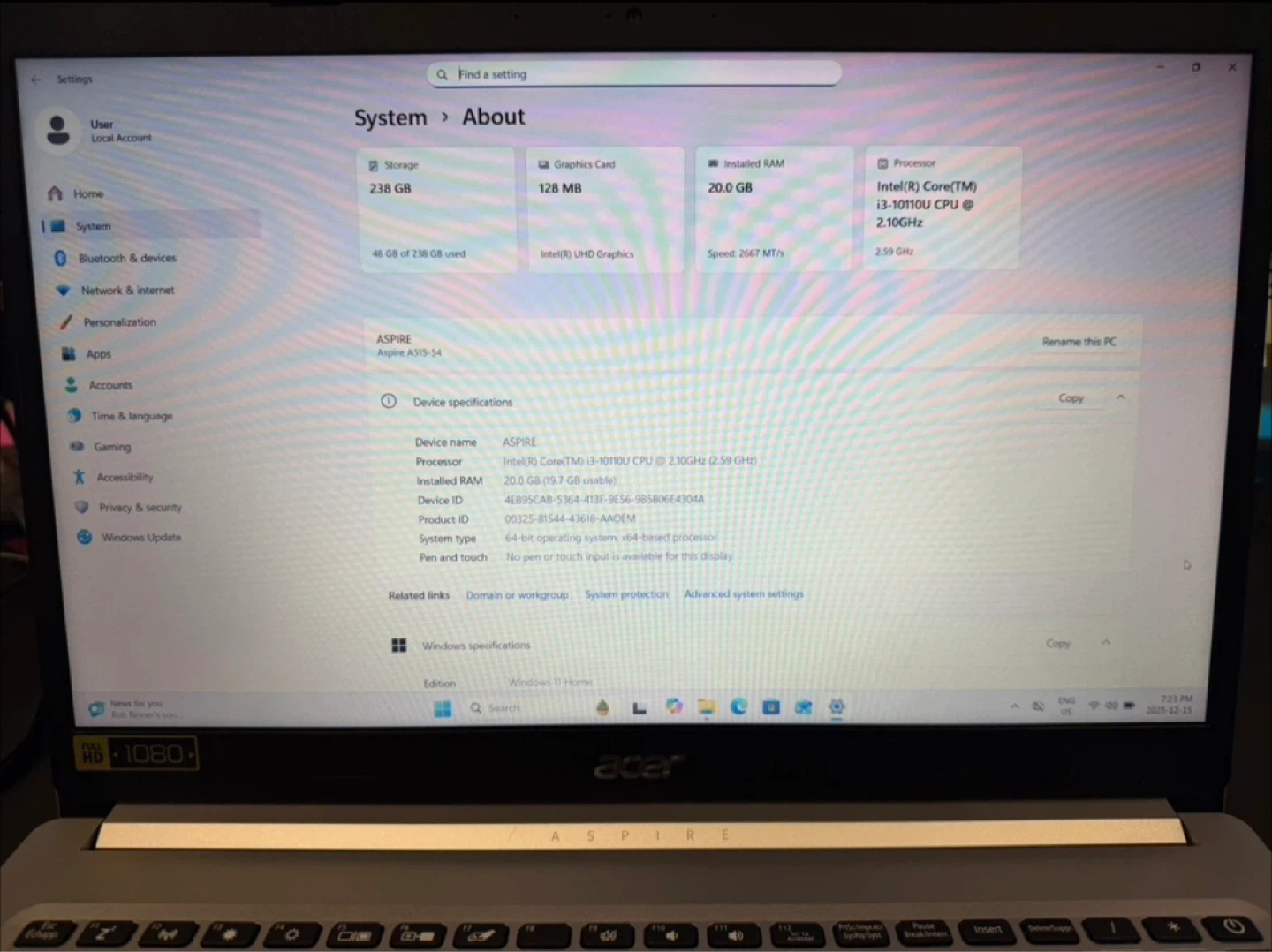 Acer Aspire 5 Laptop - Sliver - Windows 11 - photo 2