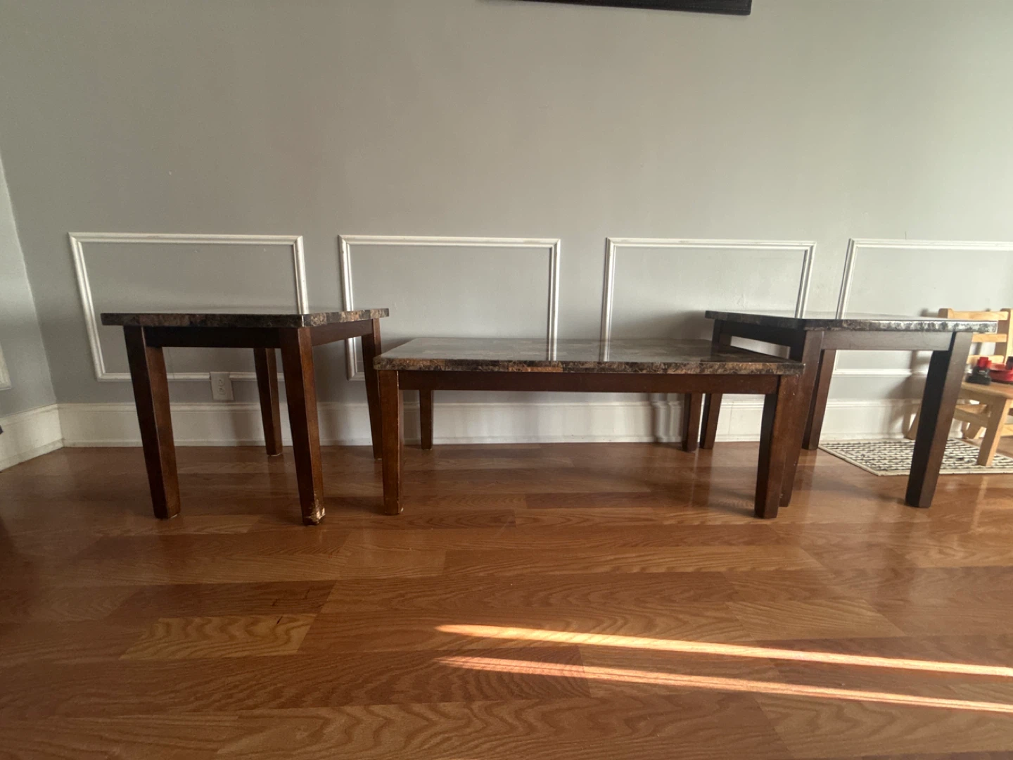 Marble Top Side Tables and Coffee Table Set - photo 2
