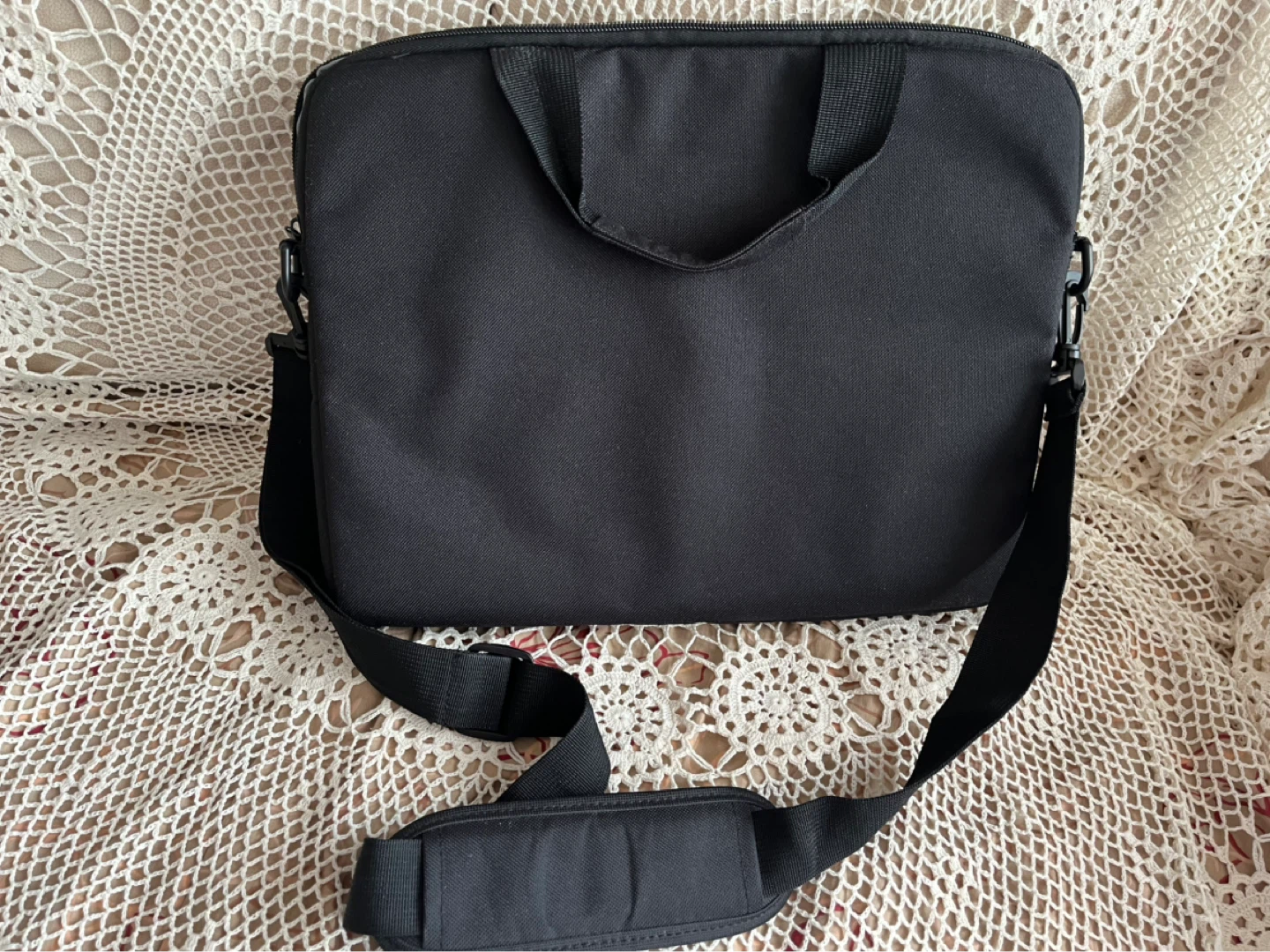 Black Laptop Bag with Shoulder Strap, new condition - photo 2