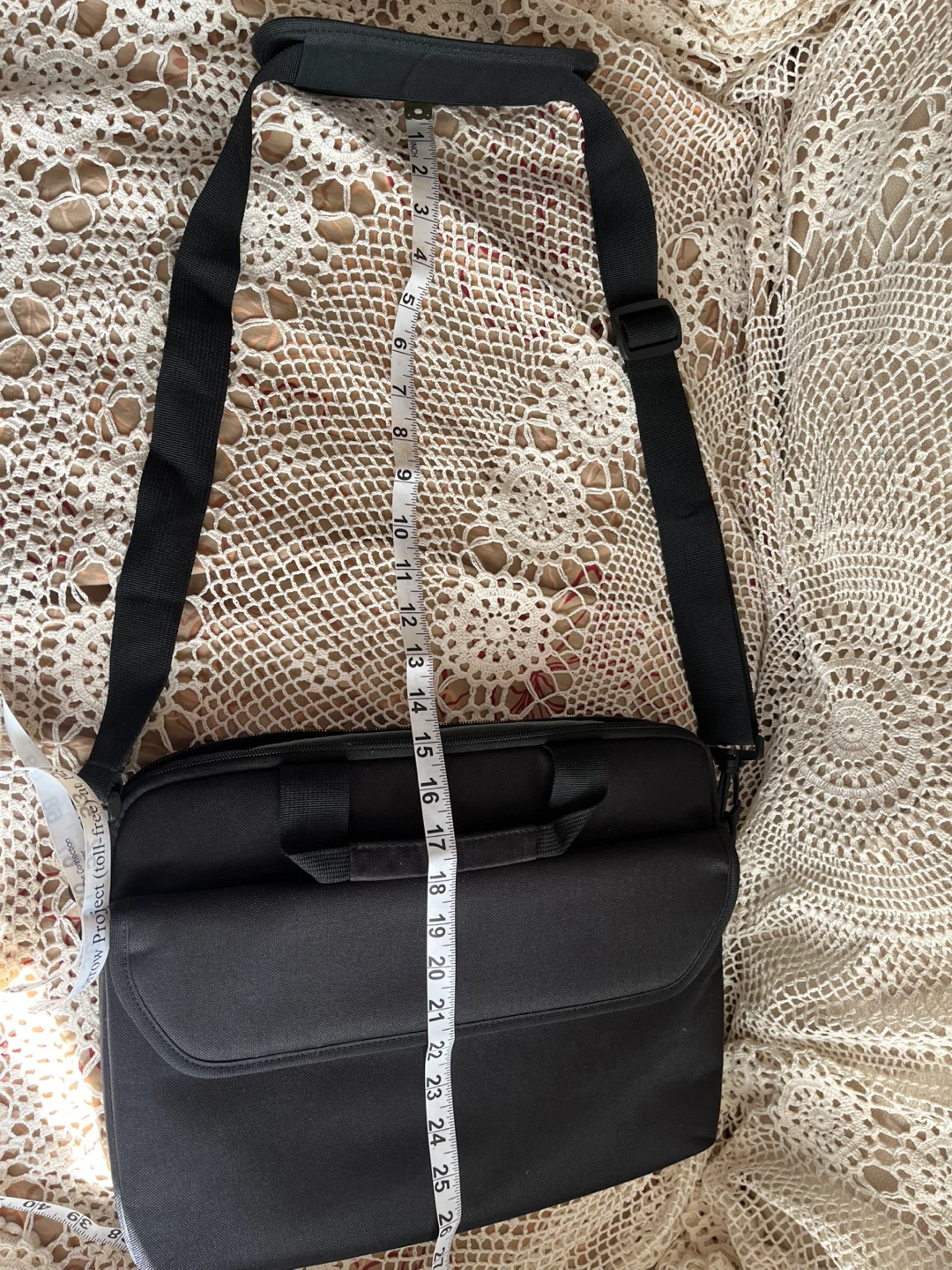 Black Laptop Bag with Shoulder Strap, new condition - photo 4
