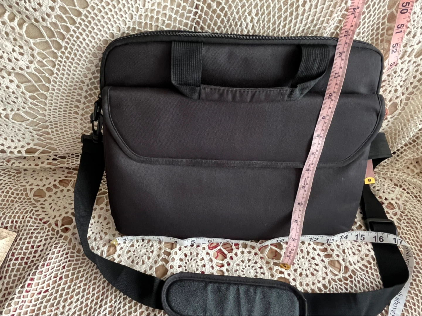 Black Laptop Bag with Shoulder Strap, new condition - photo 3