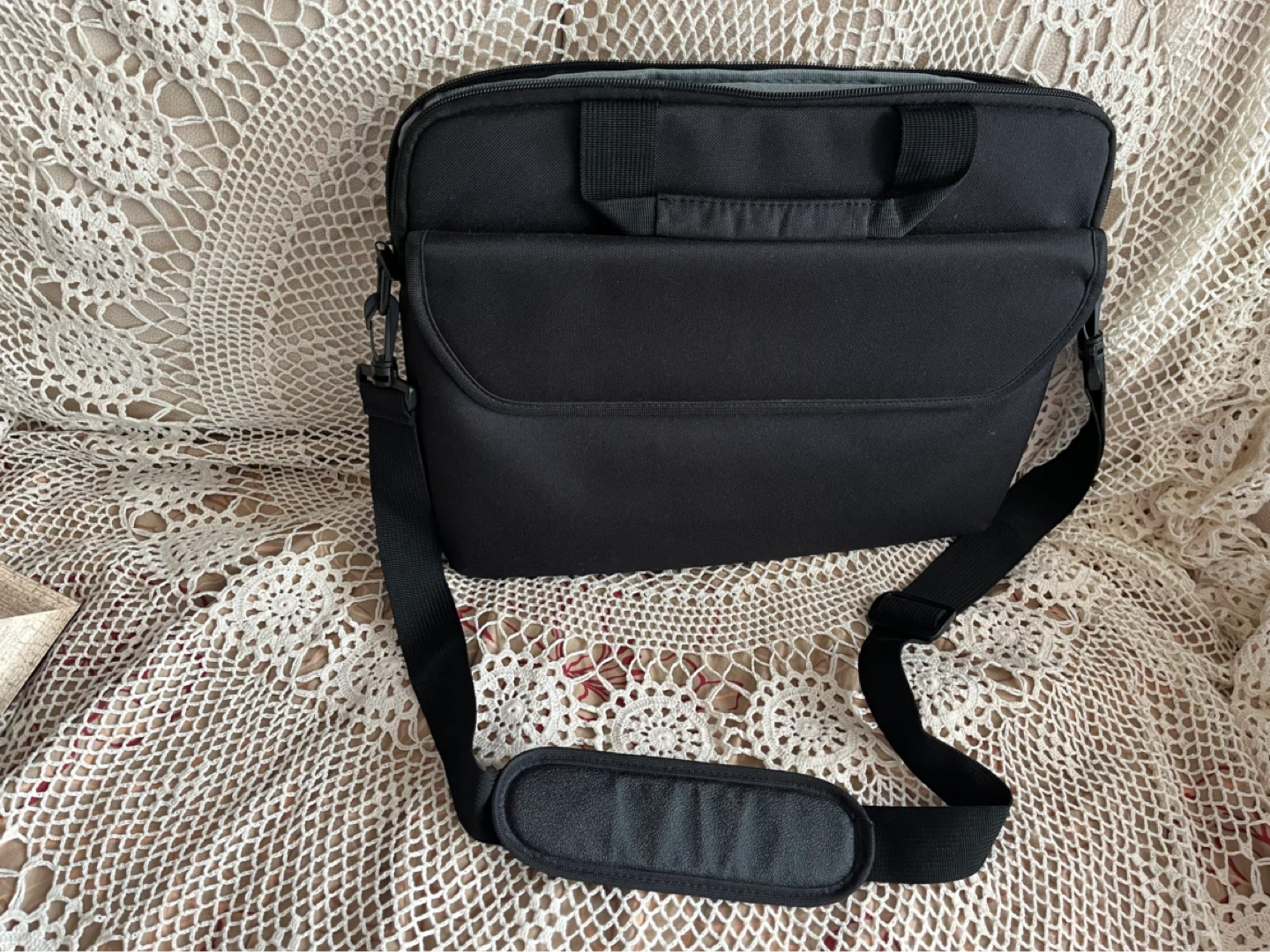 Black Laptop Bag with Shoulder Strap, new condition