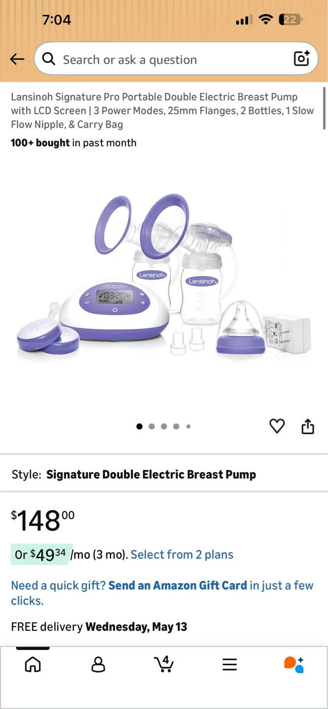 NEW OPENED BOX- Lansinoh Signature Pro Breast Pump