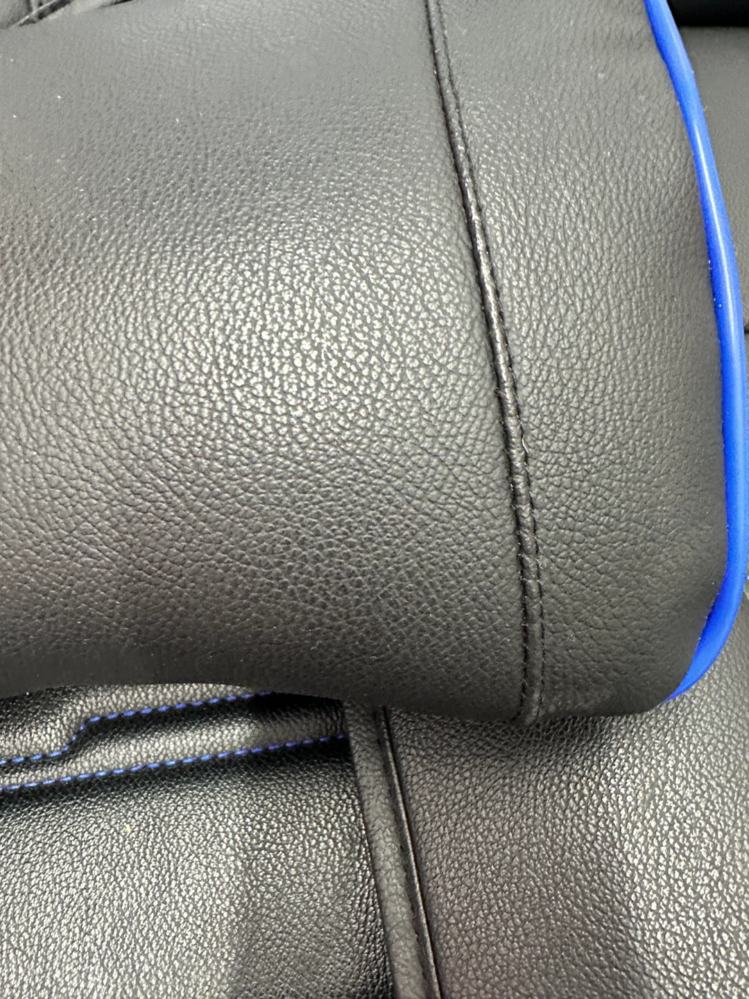 Black Car Seat Covers with Blue Stitching - photo 2