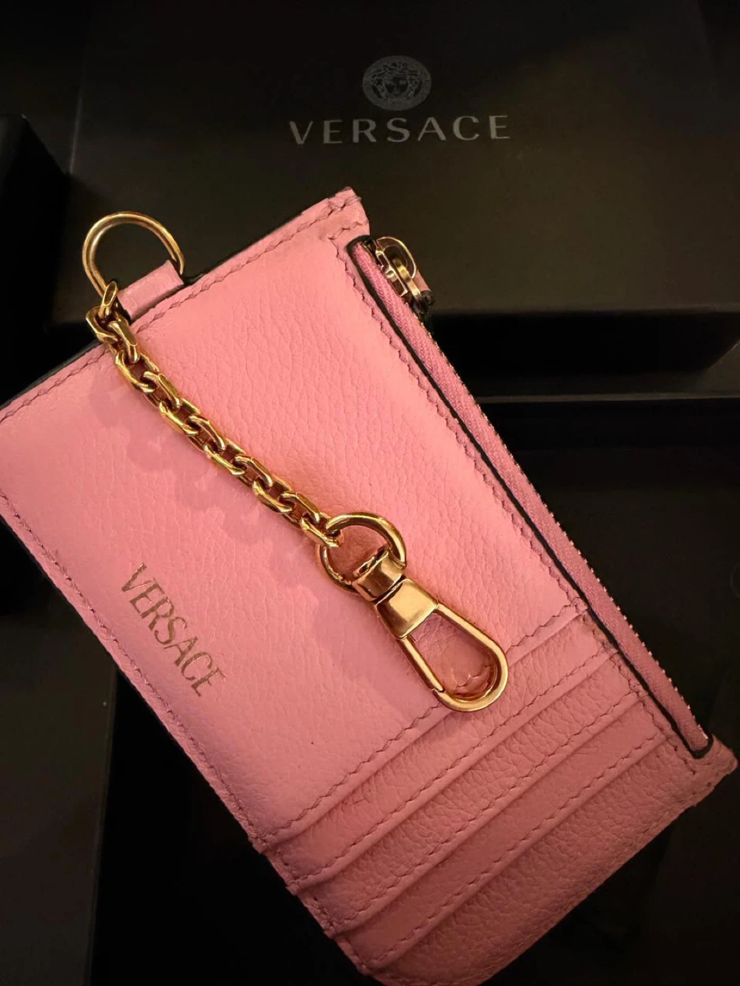 Versace Pink Leather Card Holder - photo 4