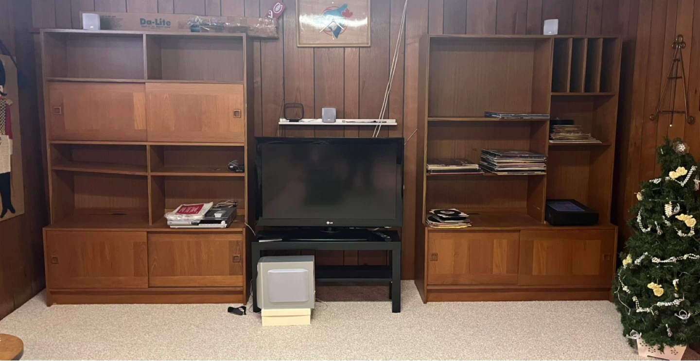 Vintage Teak Veneer Wall Units - photo 3