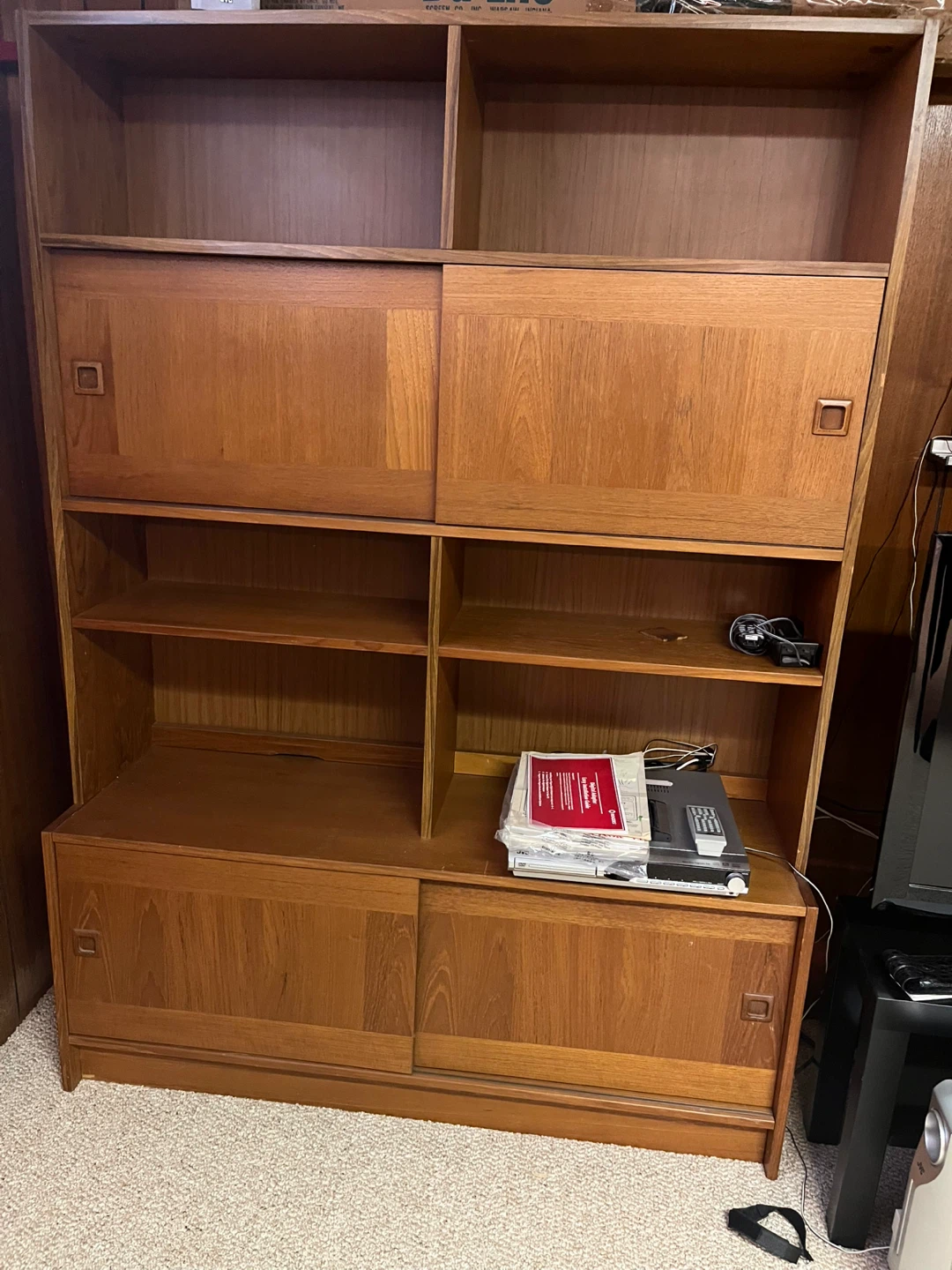 Vintage Teak Veneer Wall Units