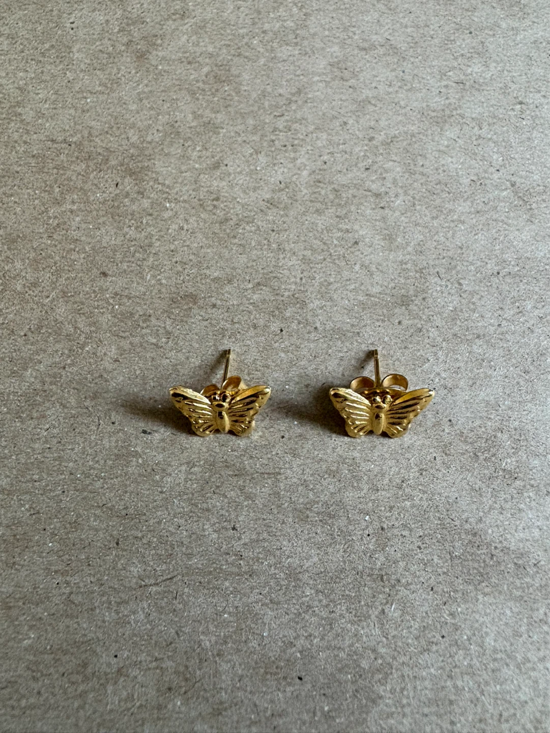 Gold Butterfly Stud Earrings
