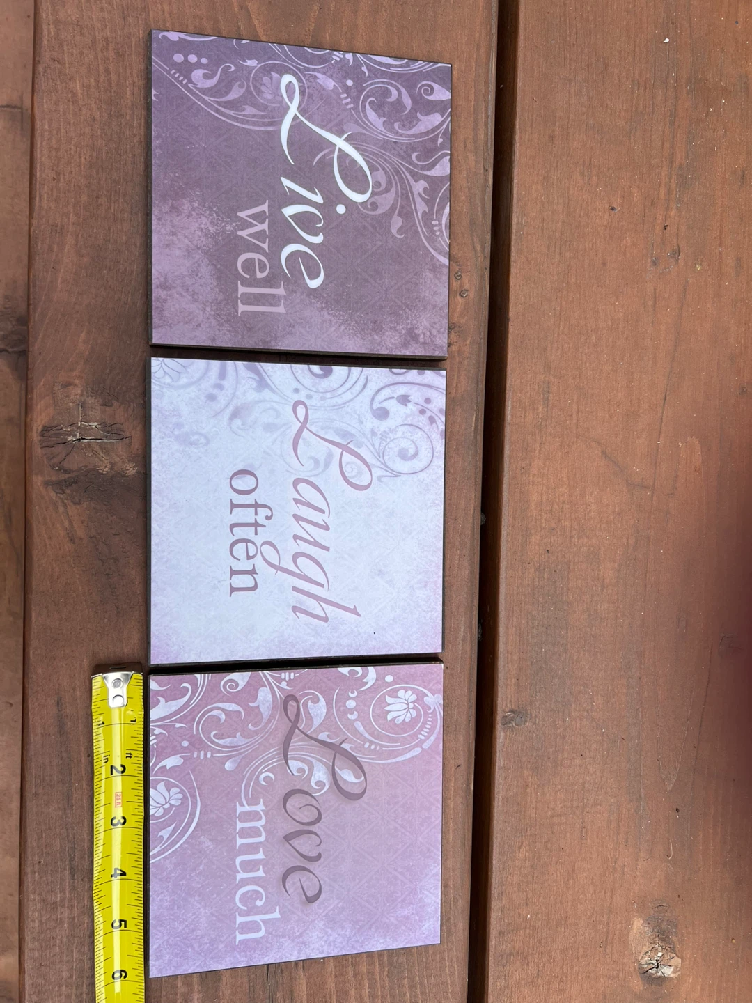 Set of 3 Inspirational Wall Art Squares