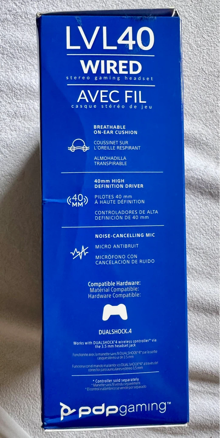PDP LVL40 Wired Stereo Gaming Headset for PS4 - photo 3