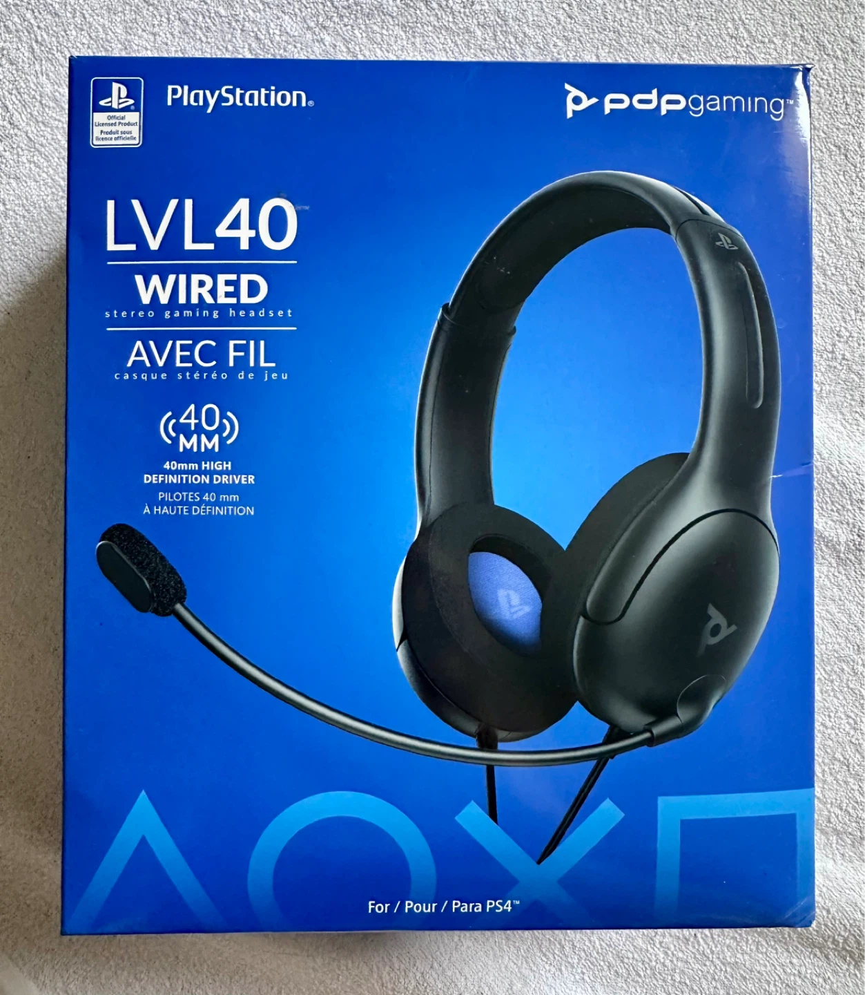 PDP LVL40 Wired Stereo Gaming Headset for PS4