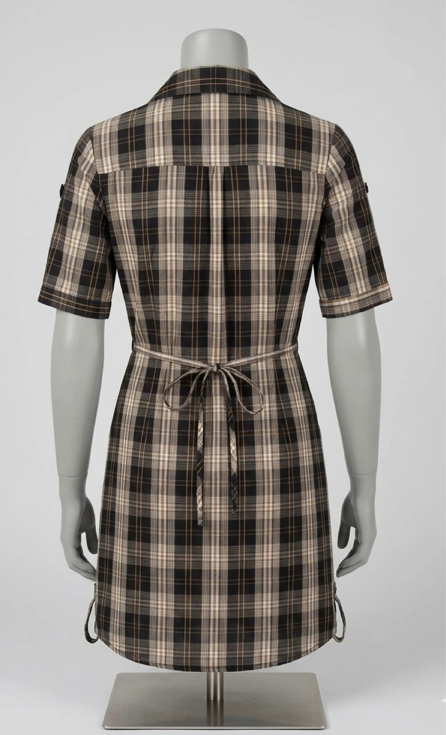 Women's Plaid Shirt Dress XS - photo 2