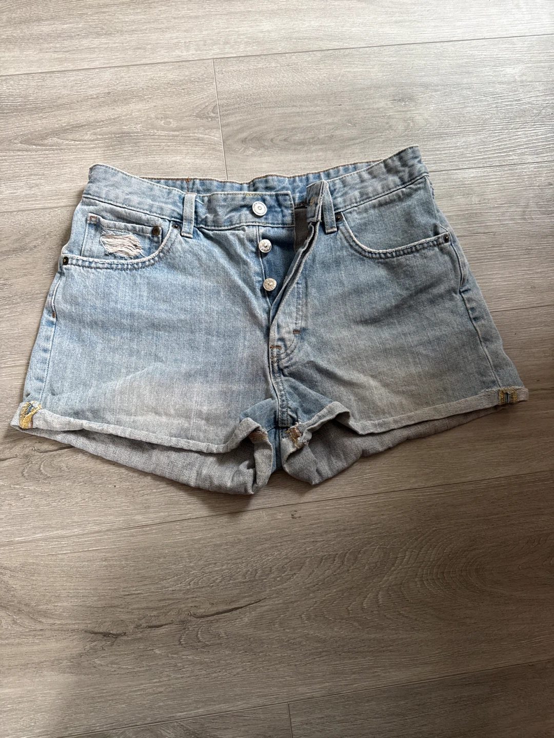 Light Wash Denim Jean Shorts