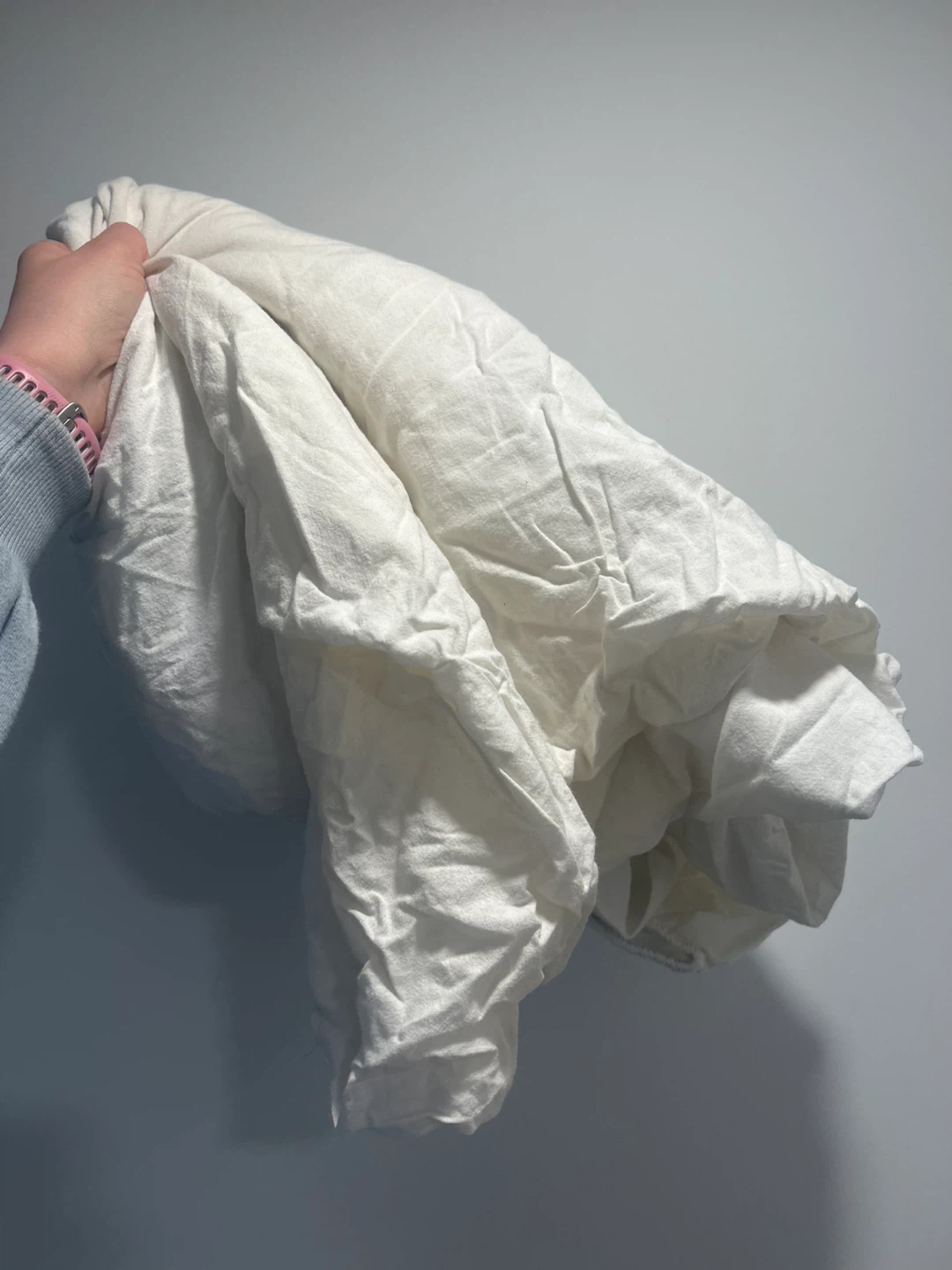 IKEA FÄRGMARA white fitted cotton sheet queen size