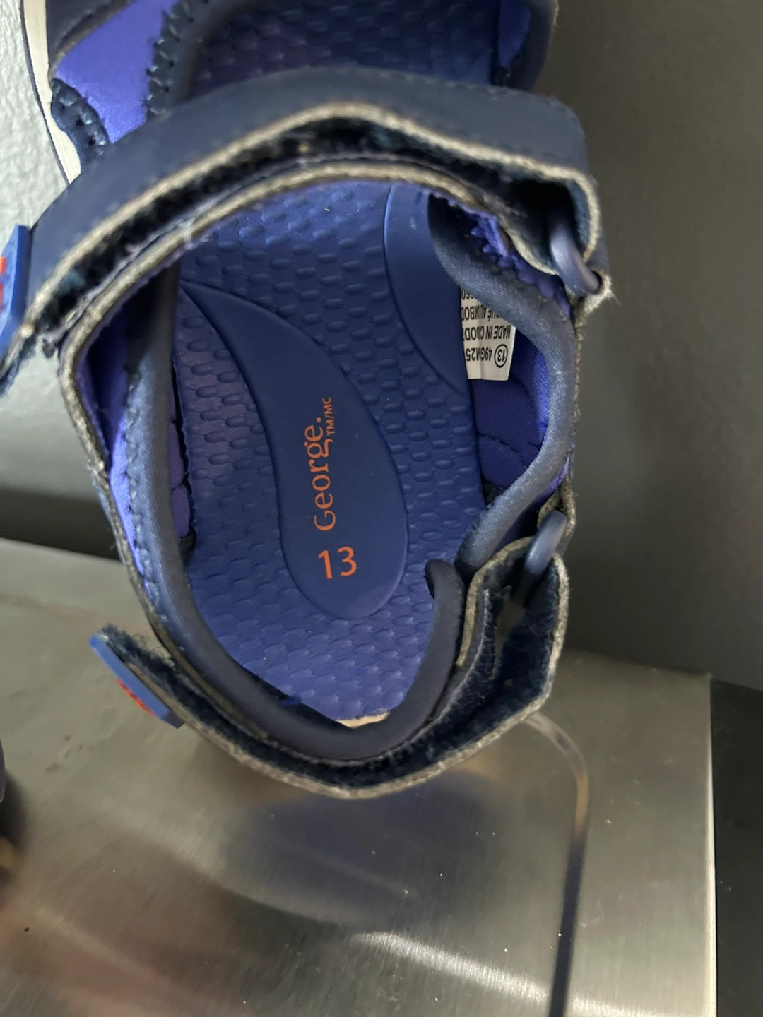 George Kids Blue & Purple Sandals Size 13 - photo 2