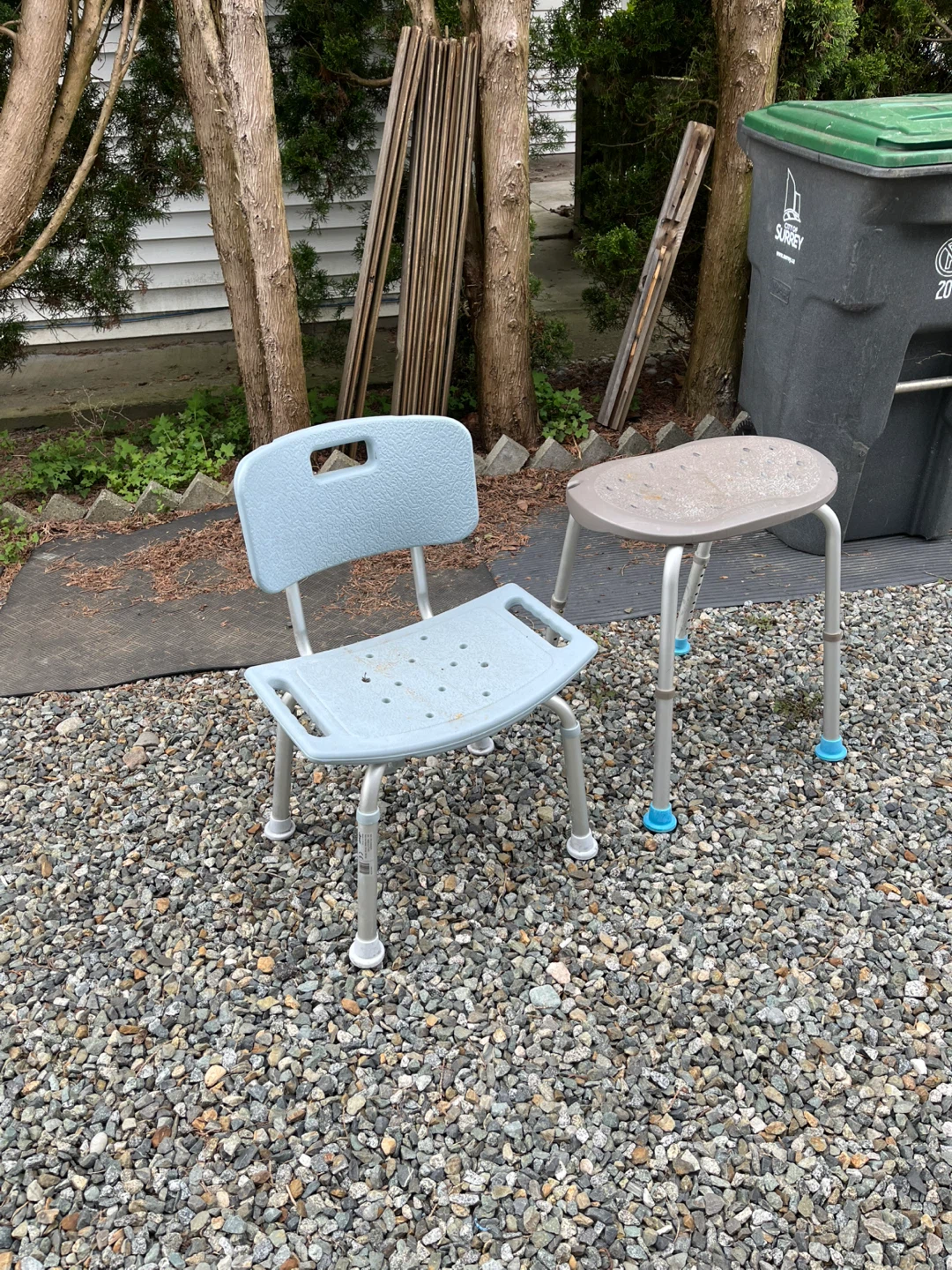Shower Chair and Bath Stool Set
