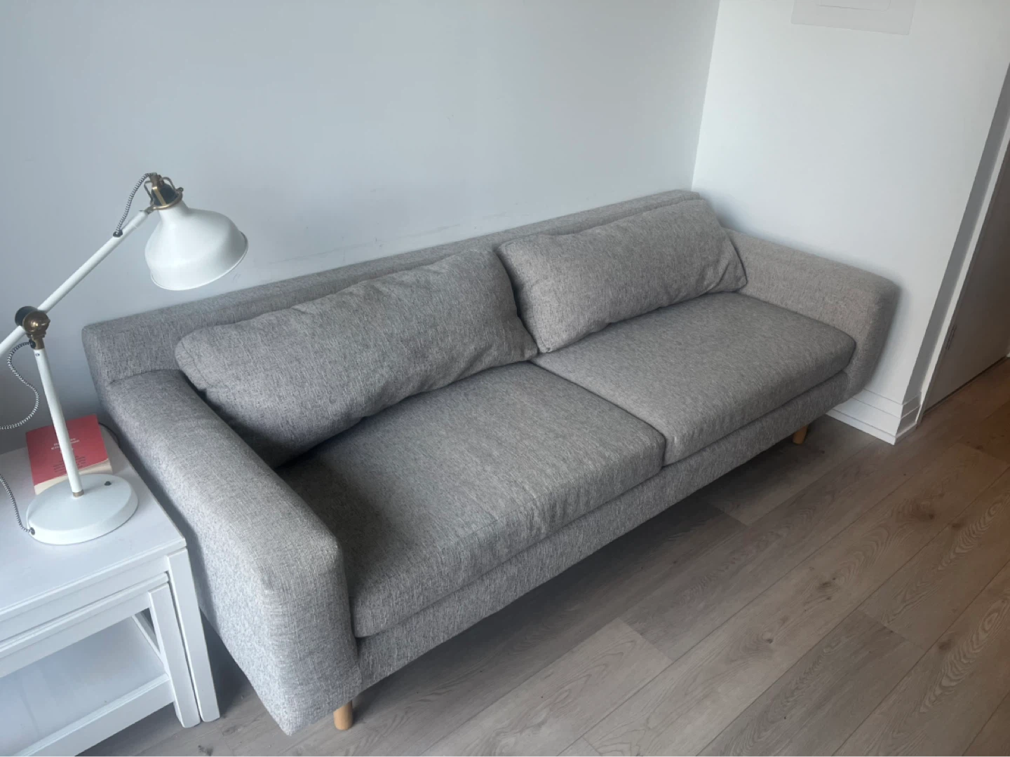 West Elm Eddy Sofa – 3 seater, light grey - photo 2