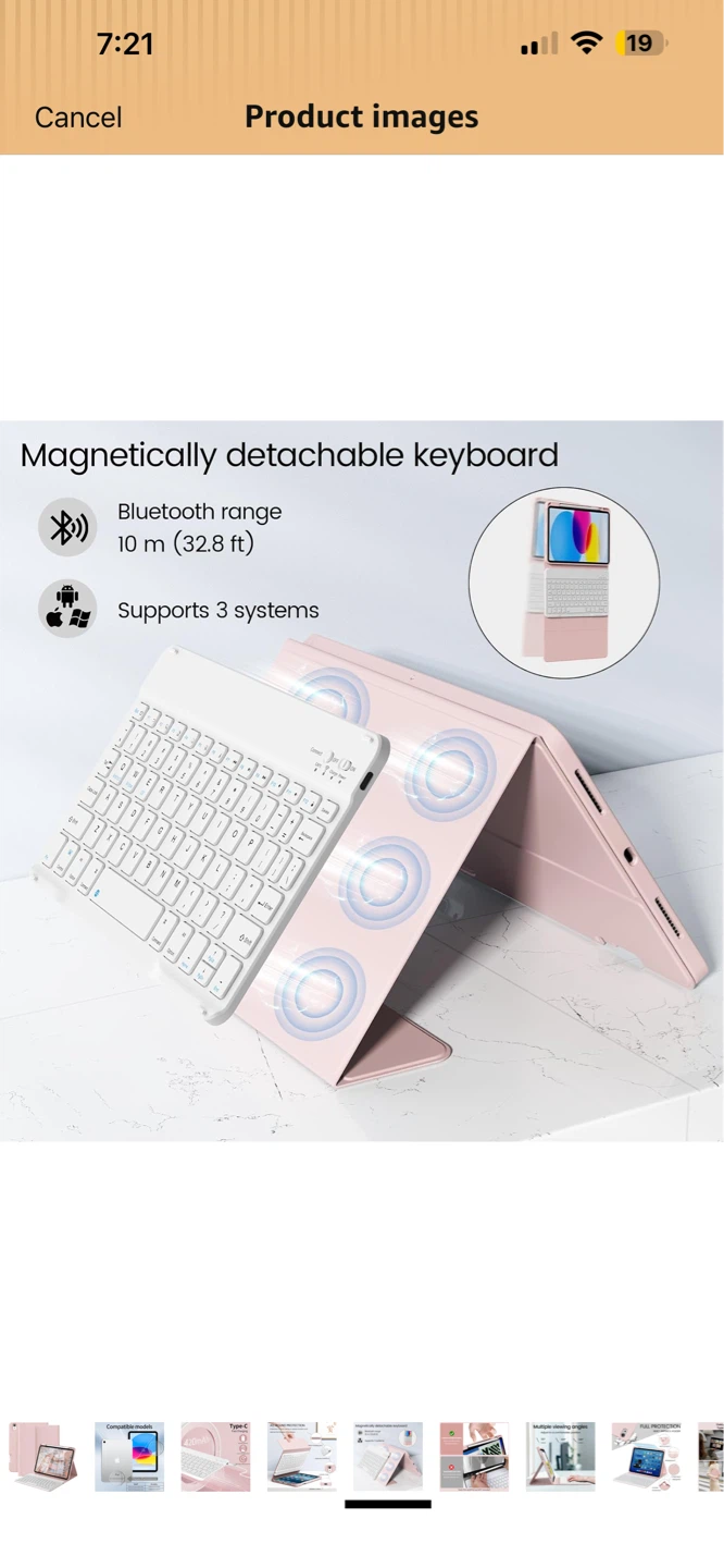 Pink iPad Keyboard Case for iPad 10th/11th Gen - photo 5