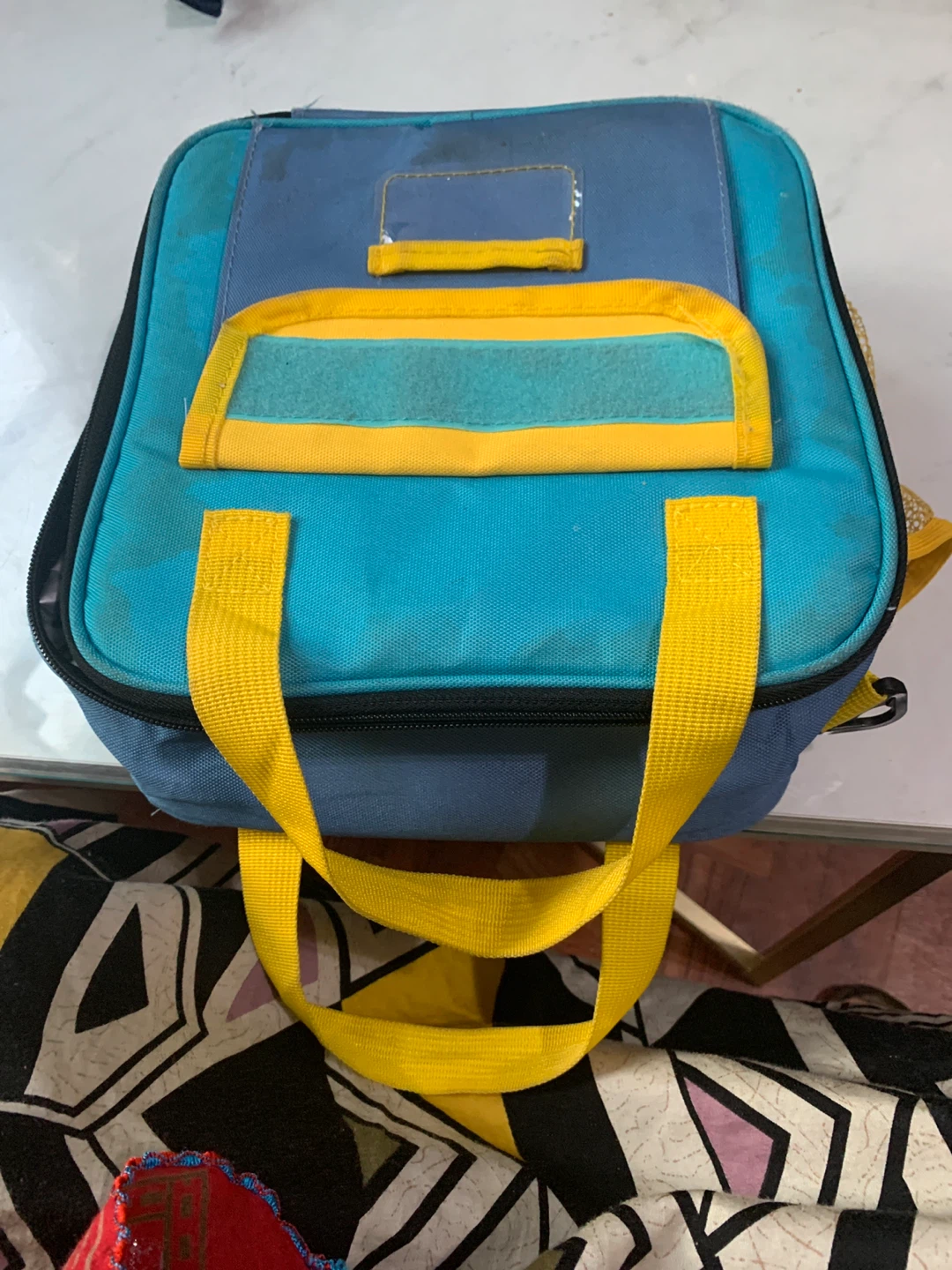 Blue and Yellow Insulated Lunch Bag - photo 2