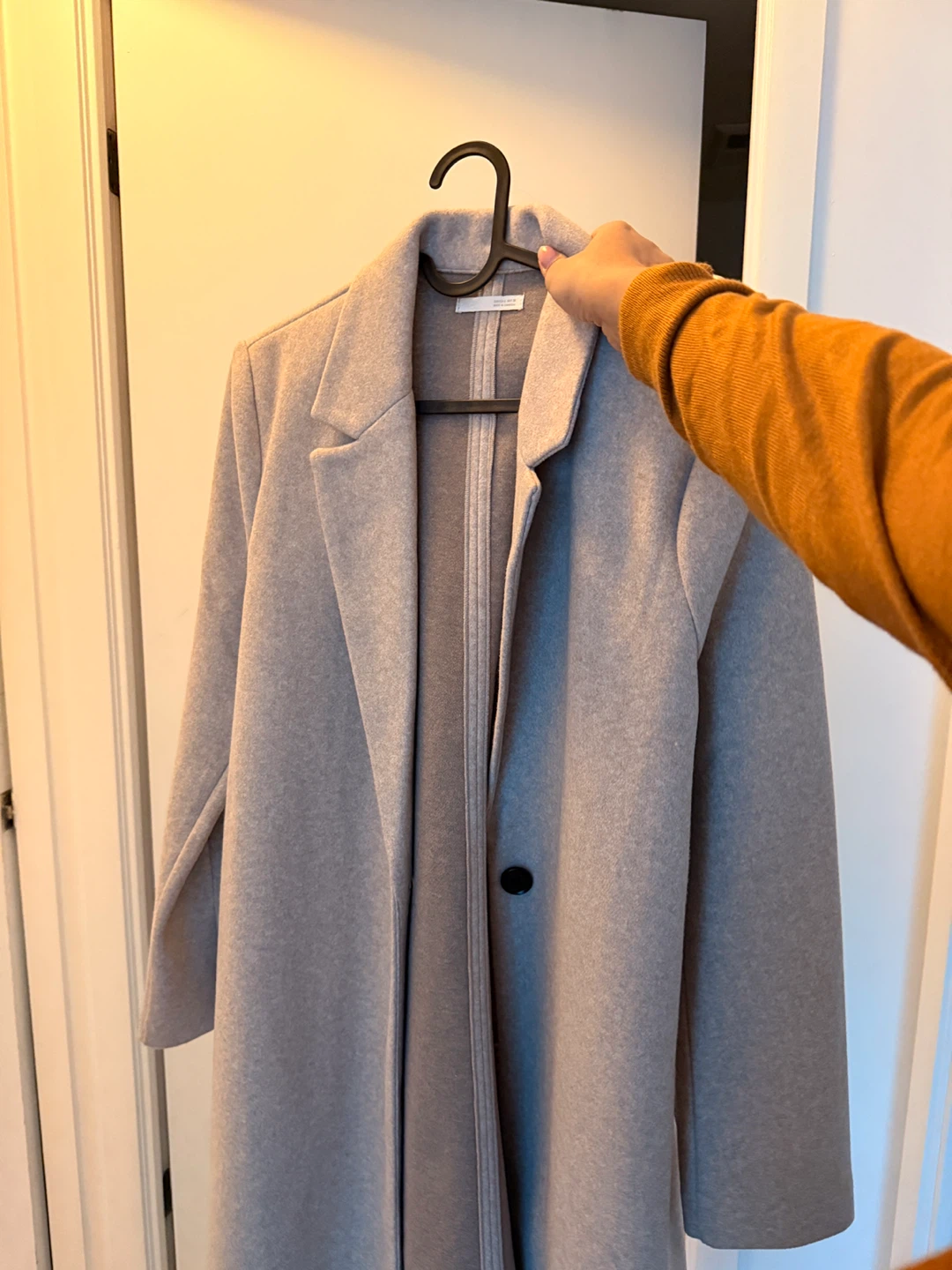 Cream coloured long coat from Zara - photo 2