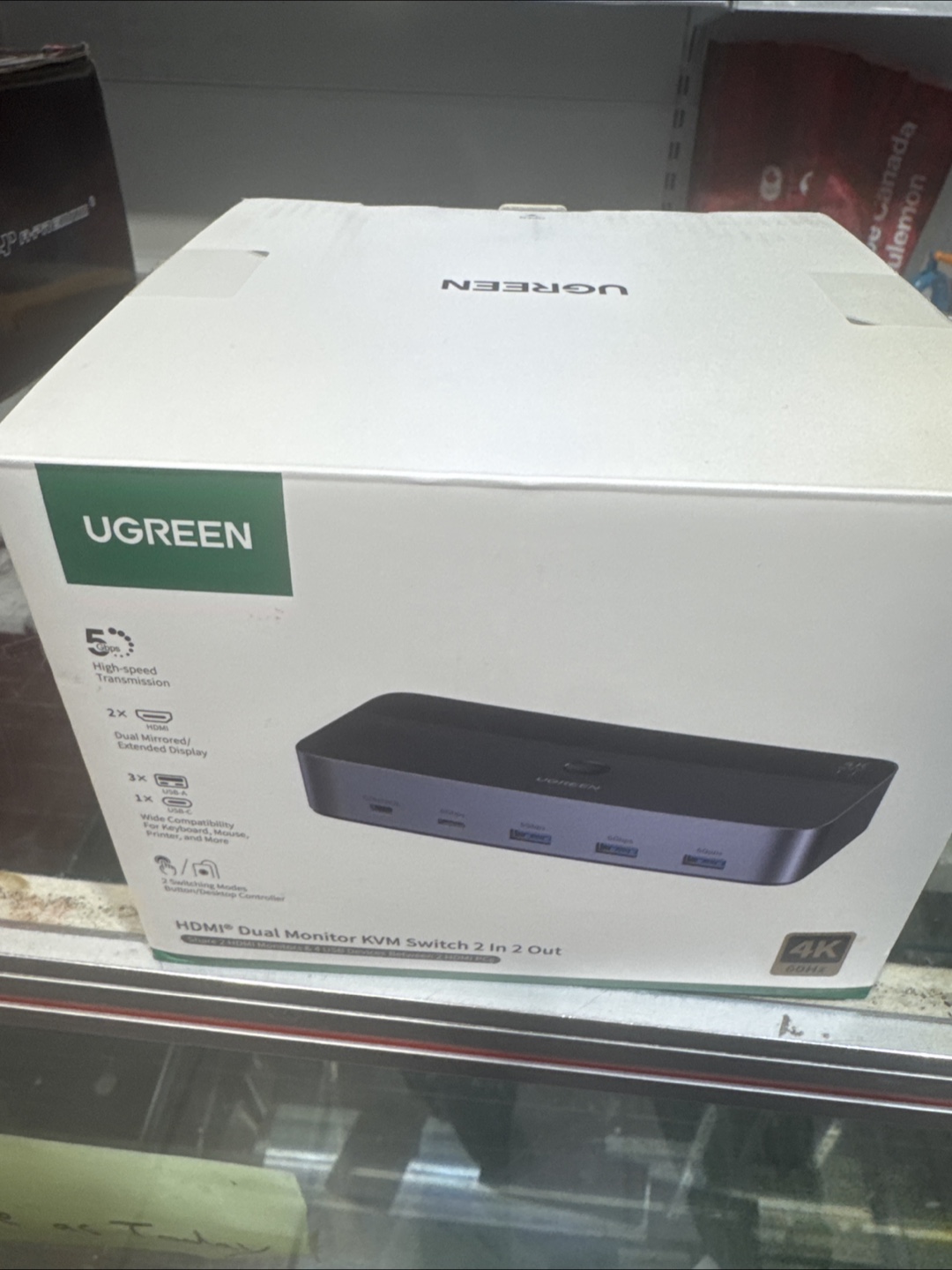 UGREEN HDMI Dual Monitor KVM Switch 2 In 2 Out 4K 60Hz - photo 2