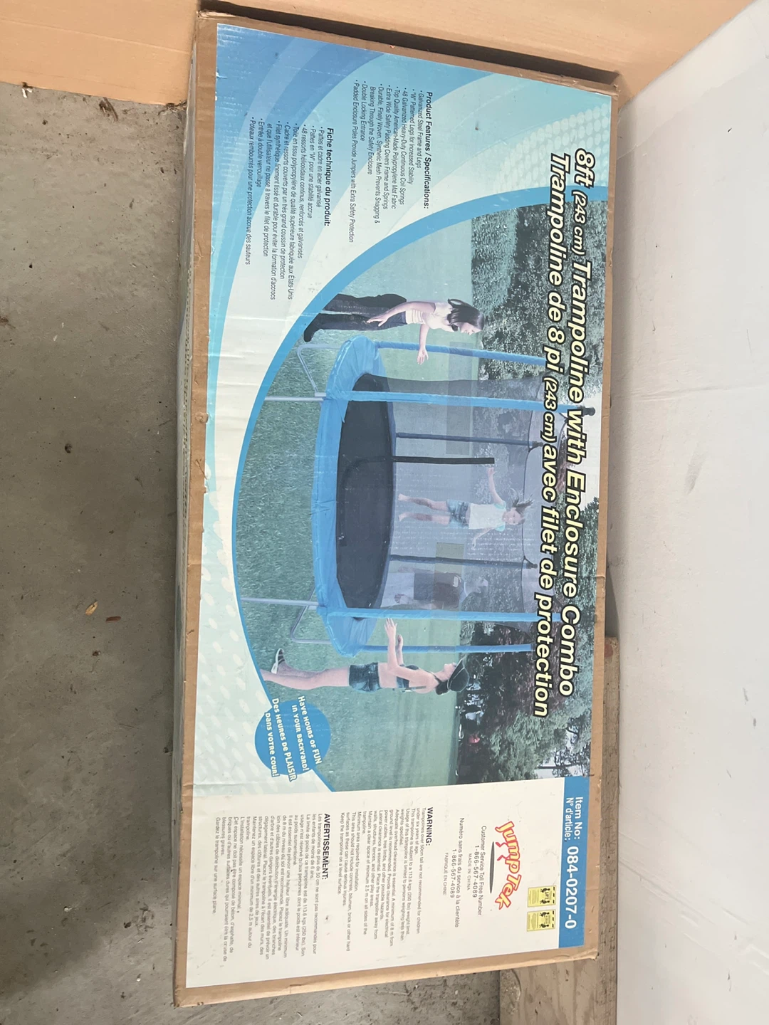 JumpFlex 8ft Trampoline with Enclosure Combo