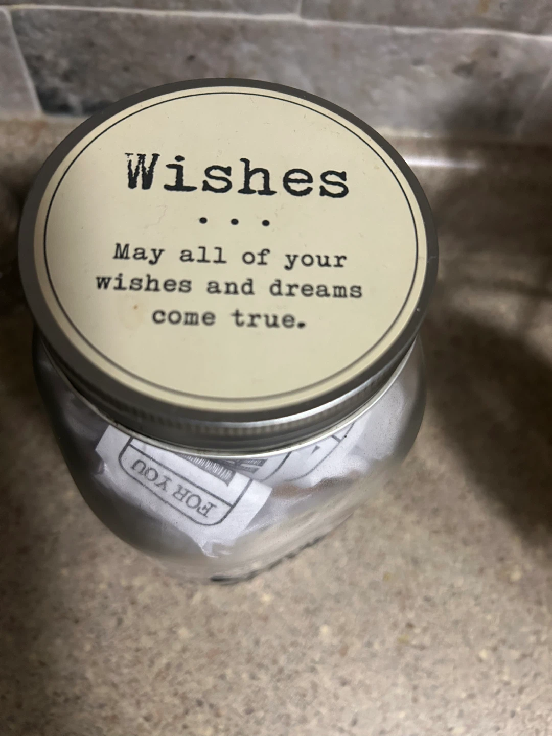 Wishes Jar with "For You" Wish Slips