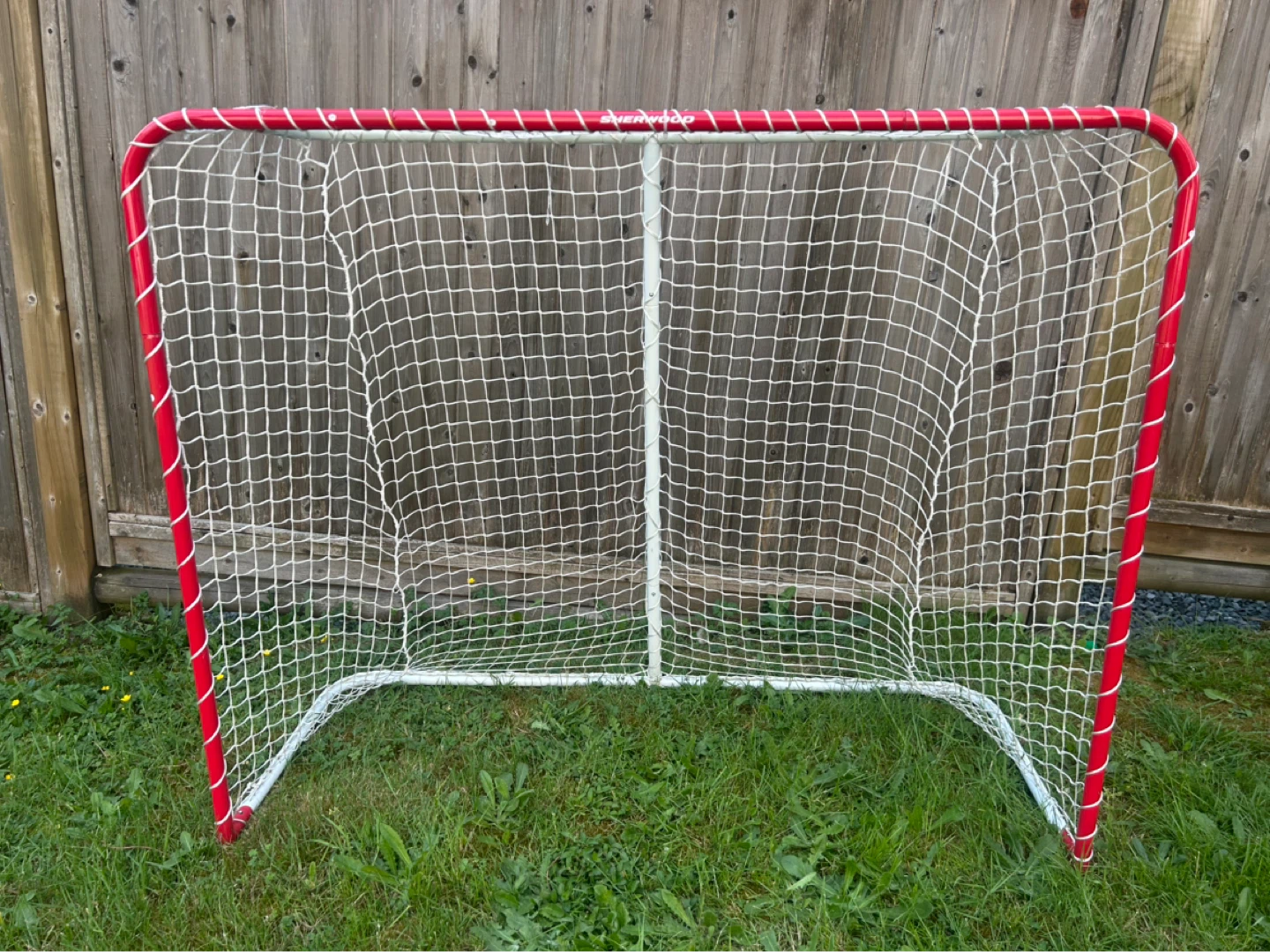 Hockey Net with Red Frame