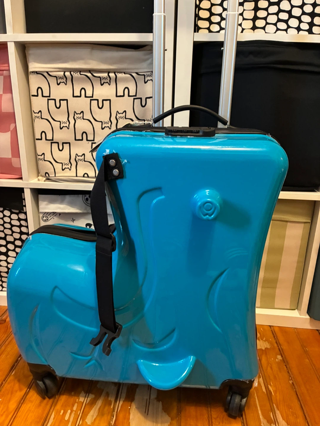 Blue Kids Ride-On Suitcase with Wheels - photo 4