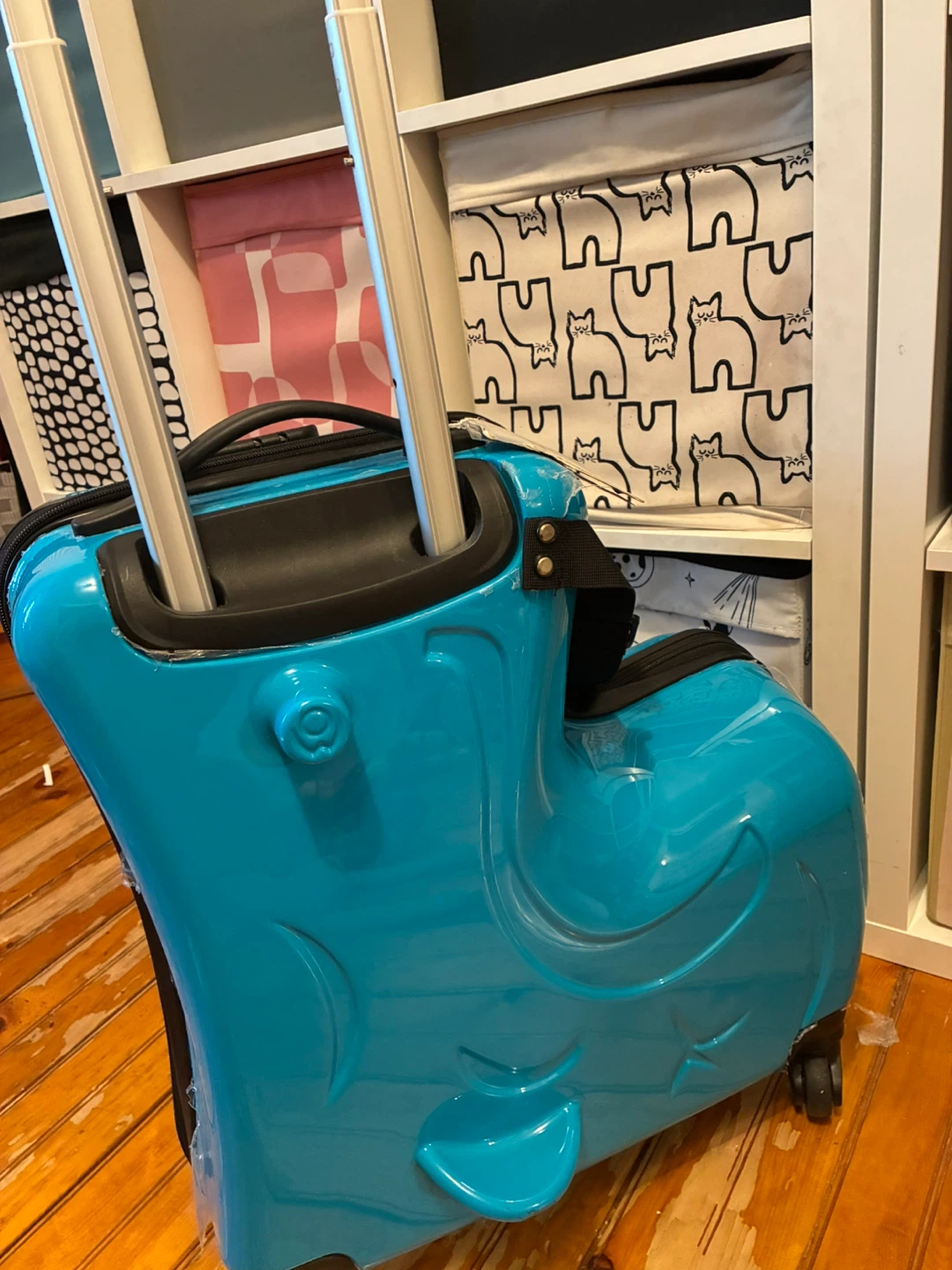 Blue Kids Ride-On Suitcase with Wheels - photo 3