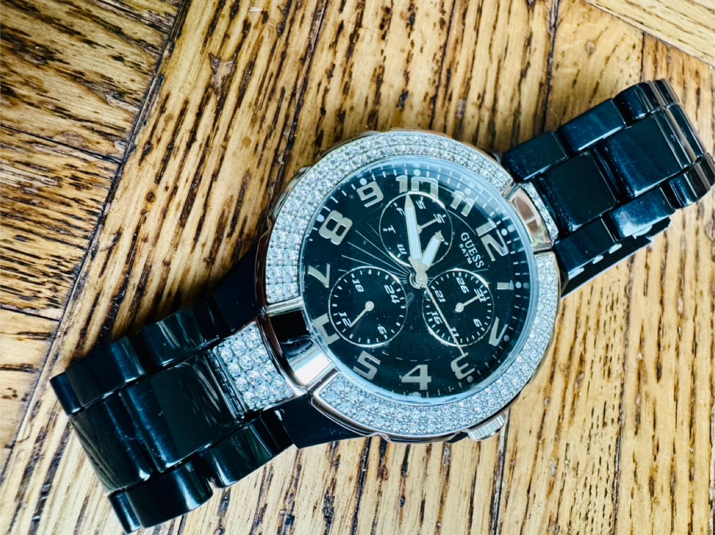 Guess Ladies Watch Prism - Black with Rhinestones - never worn - photo 5