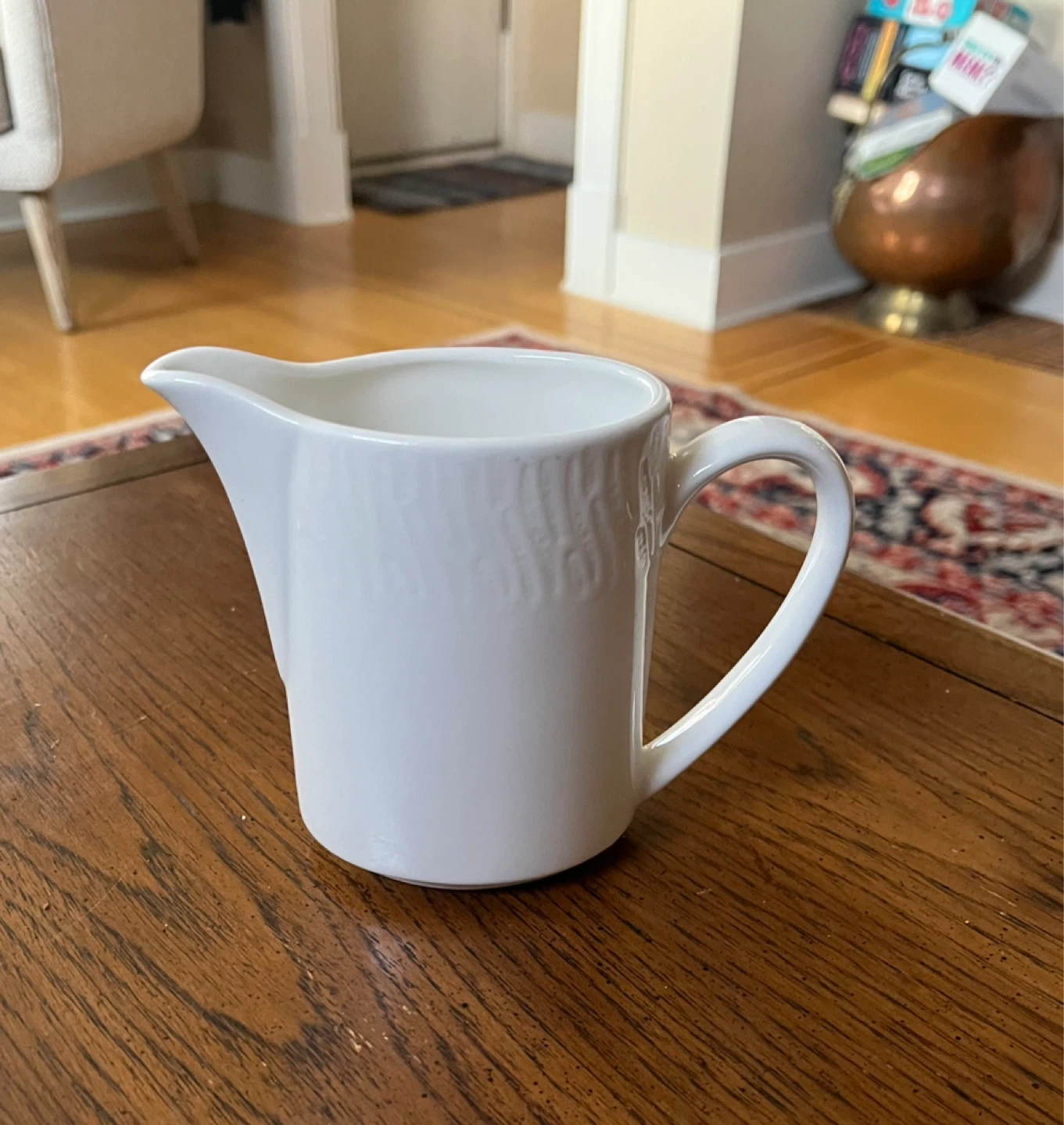 White Ceramic Creamer Pitcher