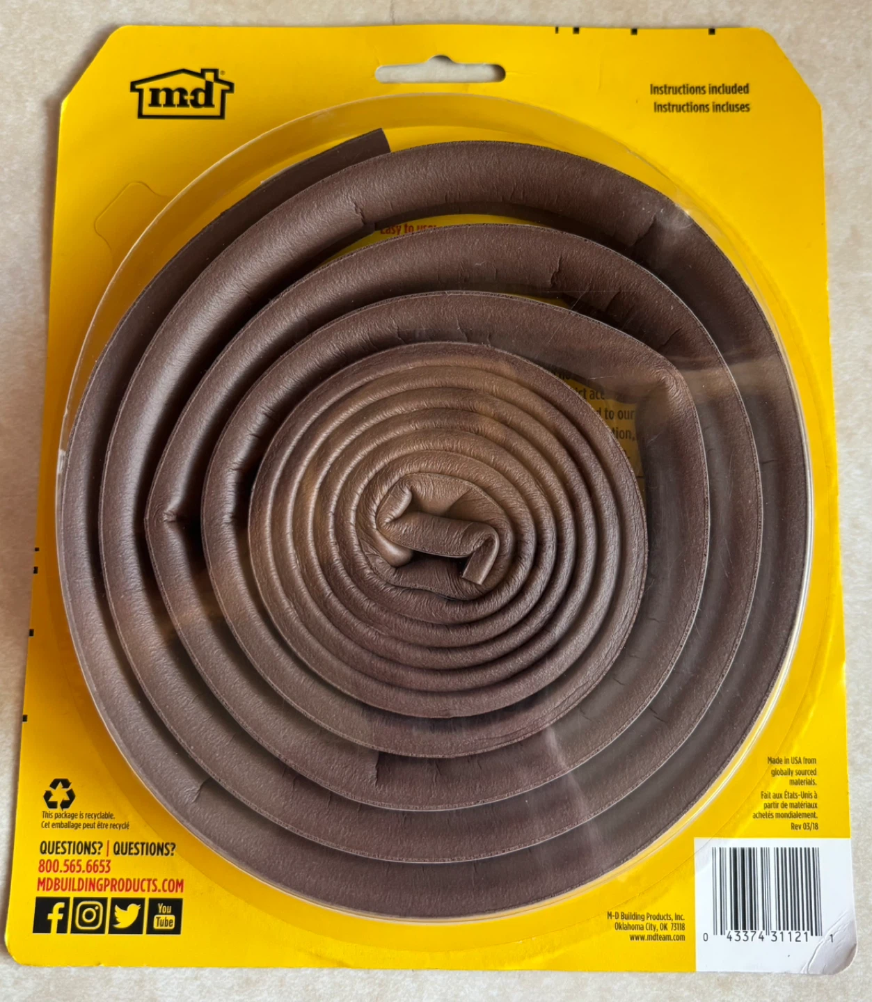 Weatherstrip Tape. 3 packages. Brand New in Packaging - photo 3