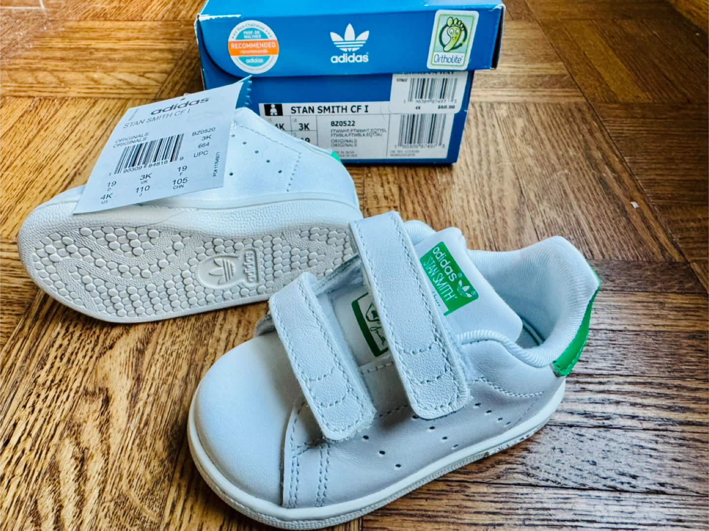 Adidas Stan Smith CF I Toddler Shoes White/Green Size 9 - photo 2