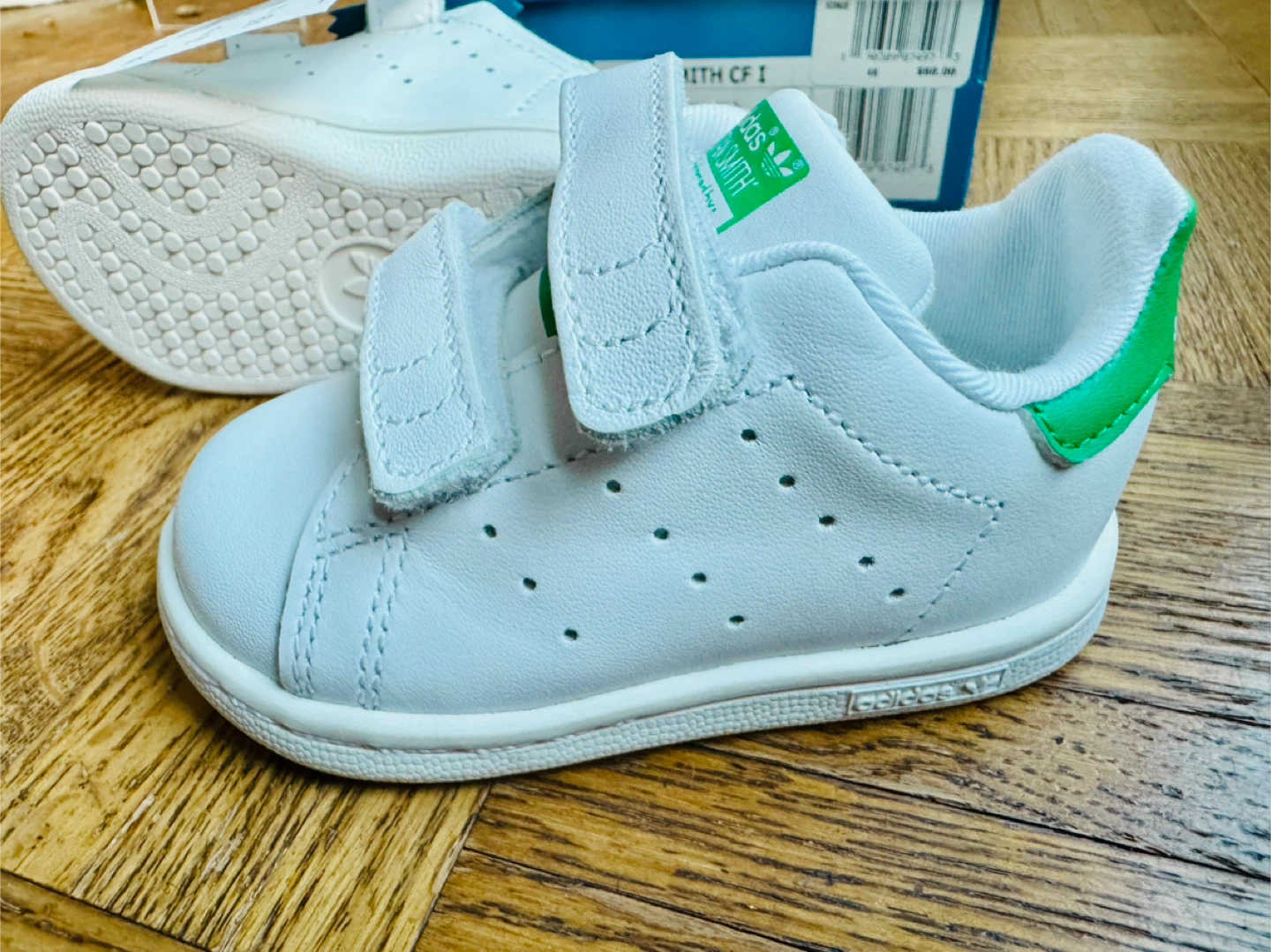 Adidas Stan Smith CF I Toddler Shoes White/Green Size 9