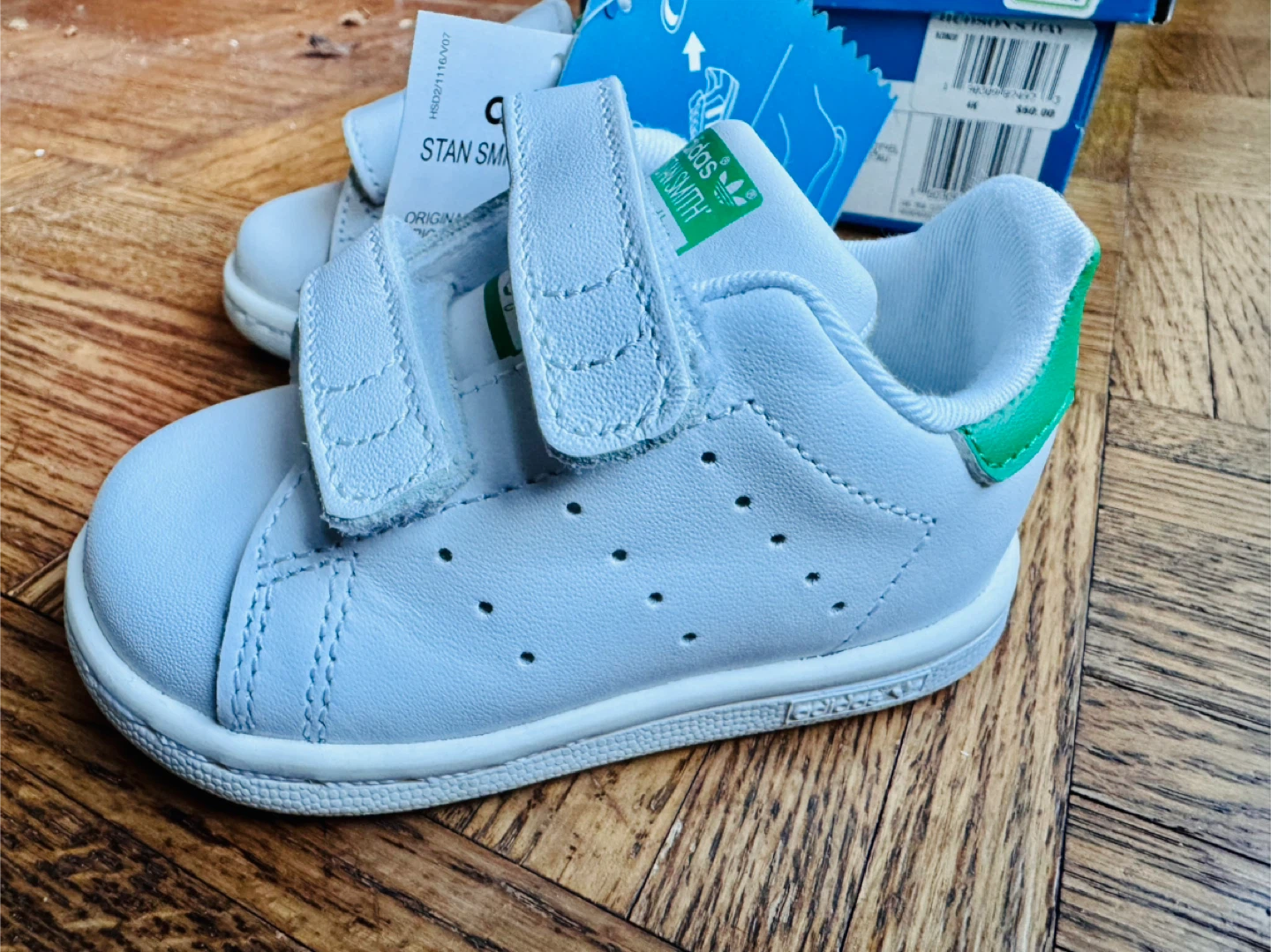 Adidas Stan Smith CF I Toddler Shoes White/Green Size 9 - photo 3