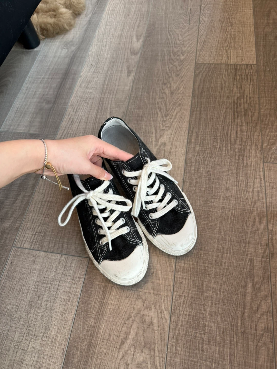 Muji Black Canvas Sneakers - photo 2