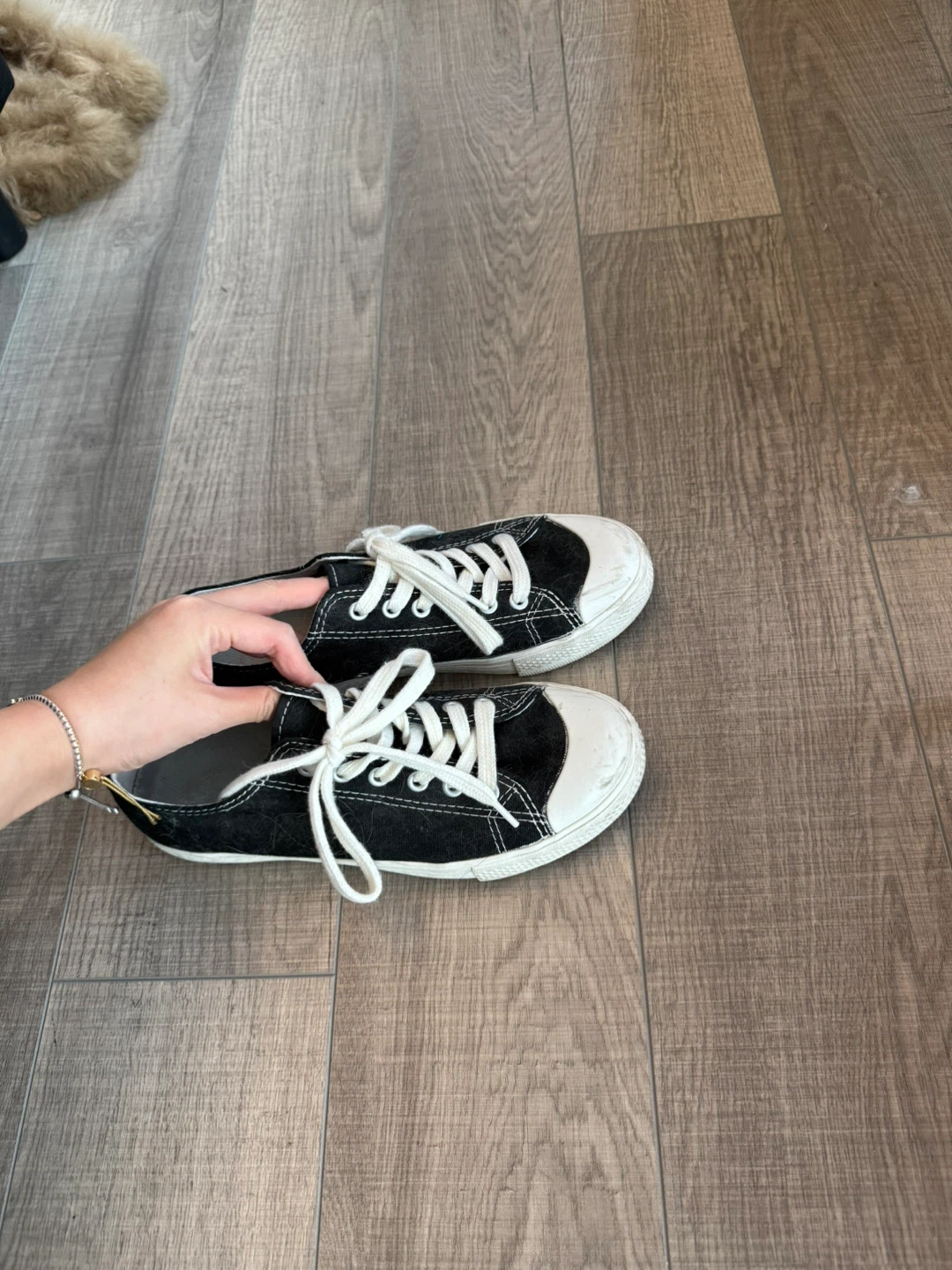 Muji Black Canvas Sneakers